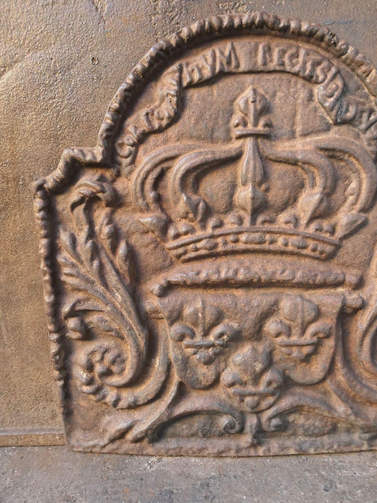 photo furniture French Napoleon III Style 'Arms Of France' Fireback / Backsplash, 20th Century