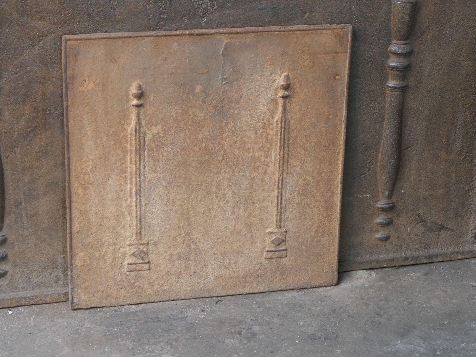 French 'Pillars Of Freedom' Fireback / Backsplash, 18th   19th C. photo for sale