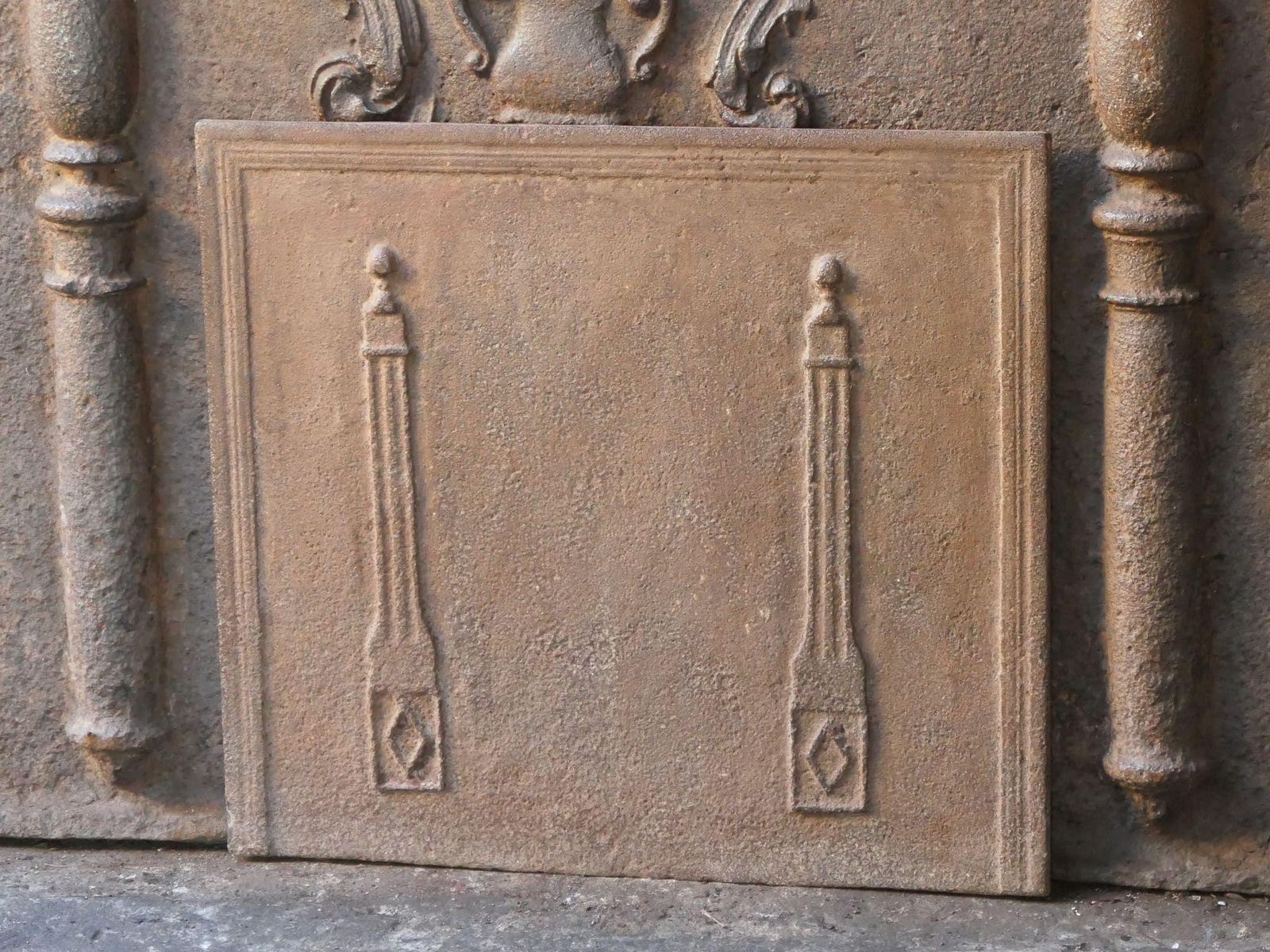 French 'Pillars Of Freedom' Fireback / Backsplash, 18th   19th C. photo for sale