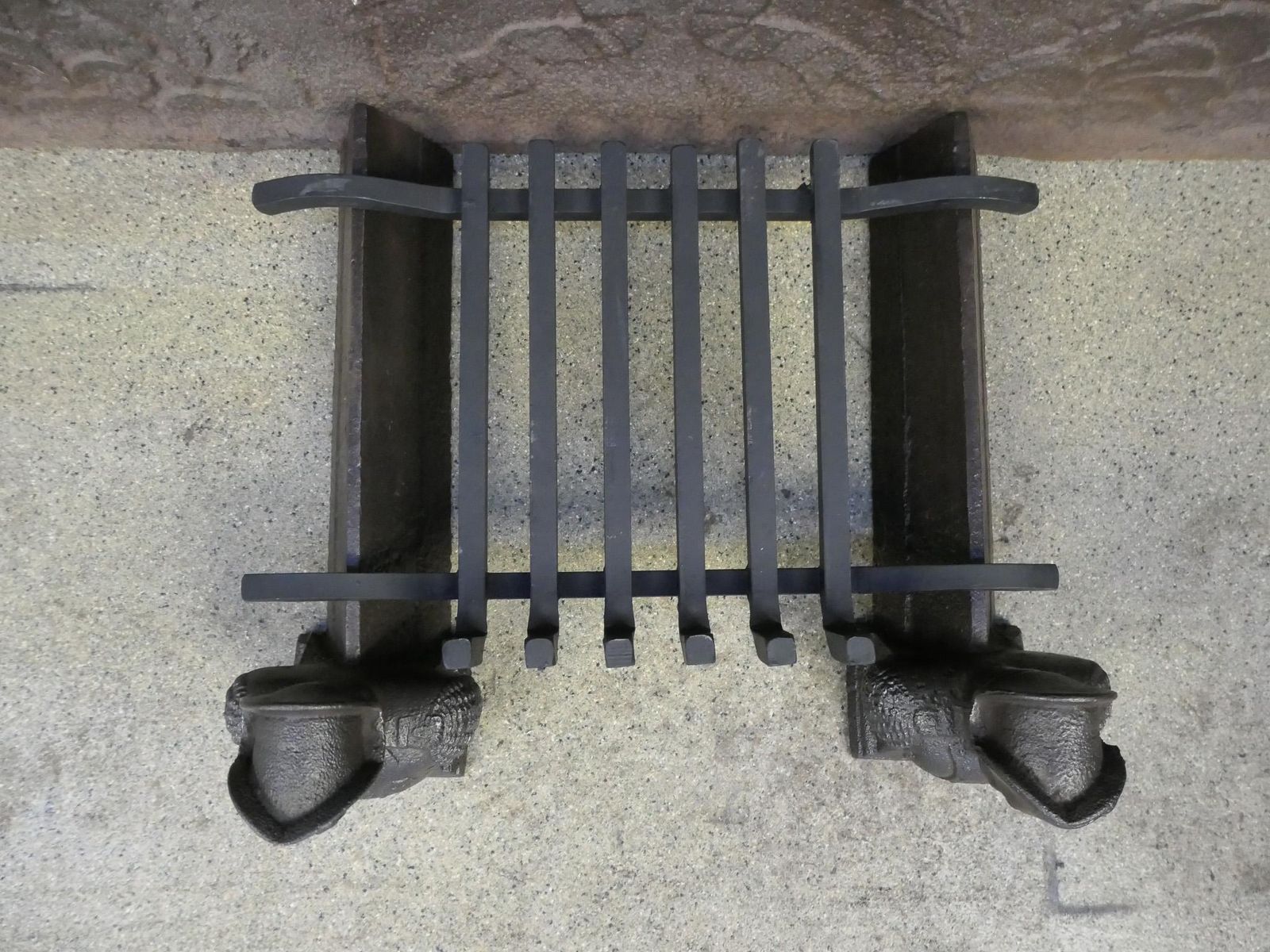 photo vinterior Antique French Napoleon III Fire Grate, Fireplace Grate, 19th Century