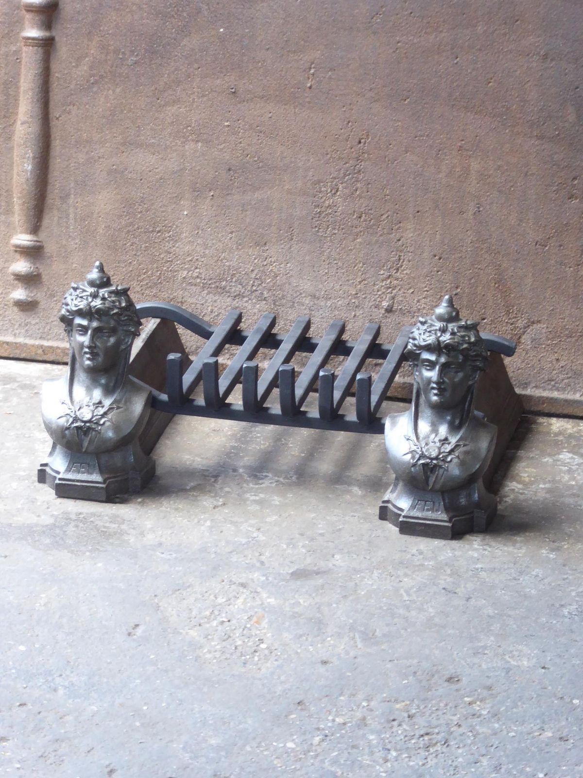 Antique French Napoleon III Fire Grate, Fireplace Grate photo 405.0