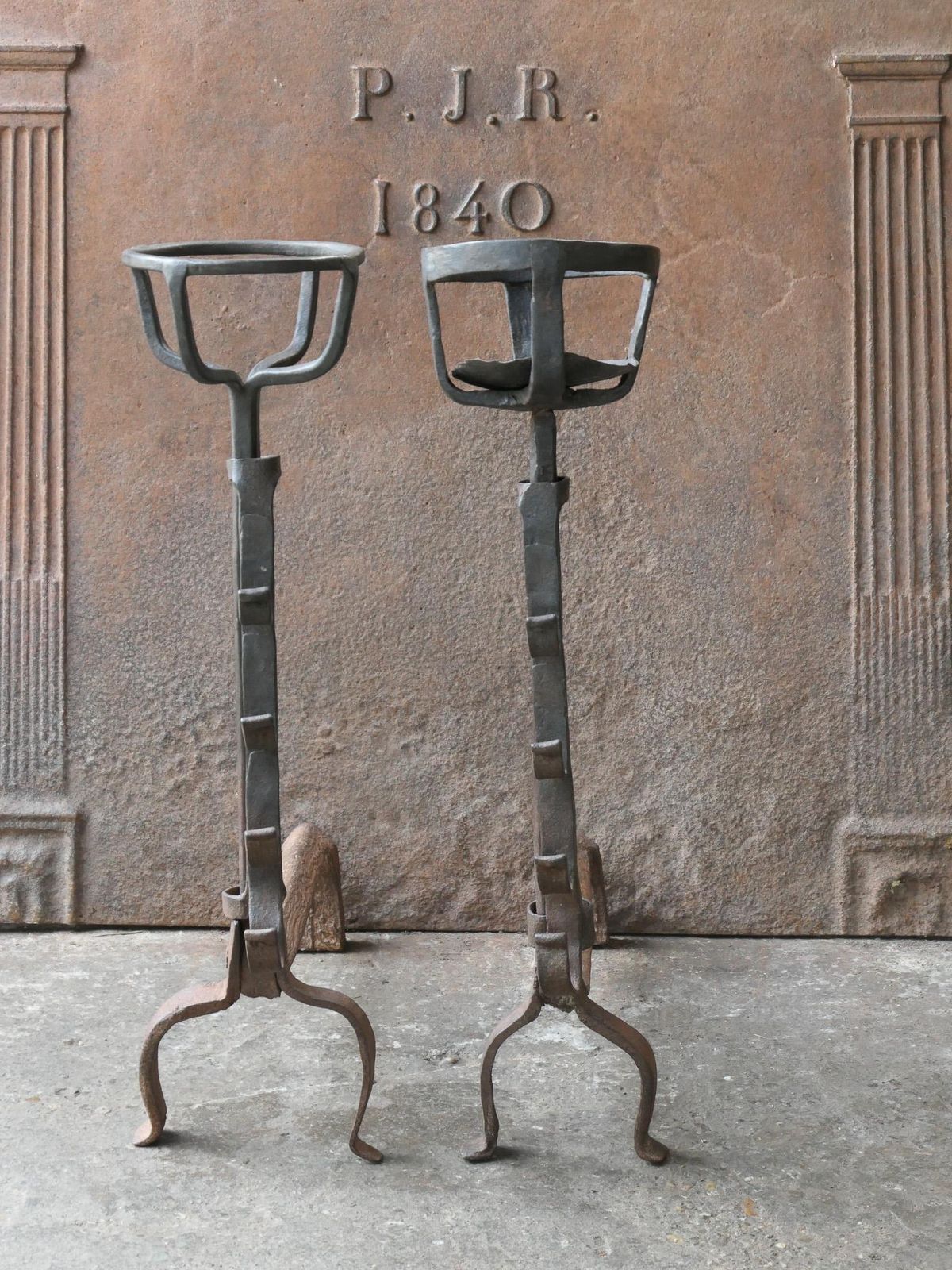 18th Century French Louis XV Fire Andirons photo furniture