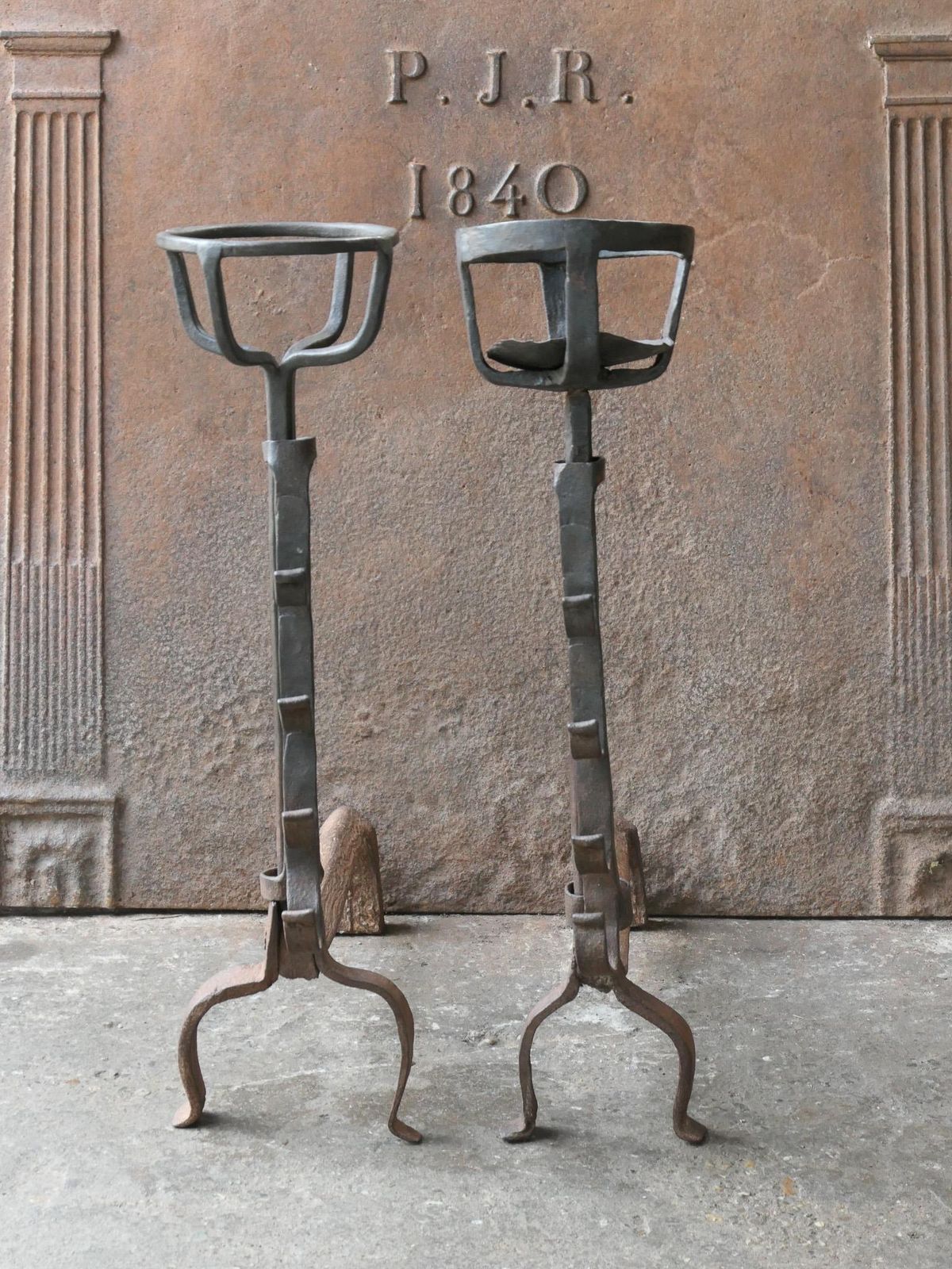 18th Century French Louis XV Fire Andirons photo for sale
