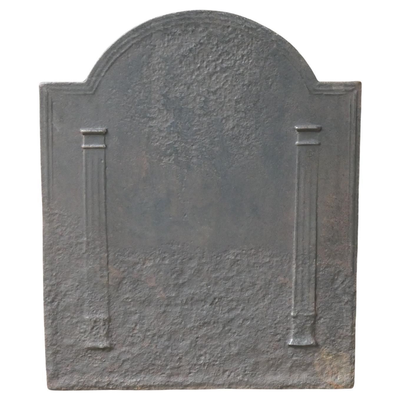 French 'Pillars Of Freedom' Fireback / Backsplash, 18th   19th C.