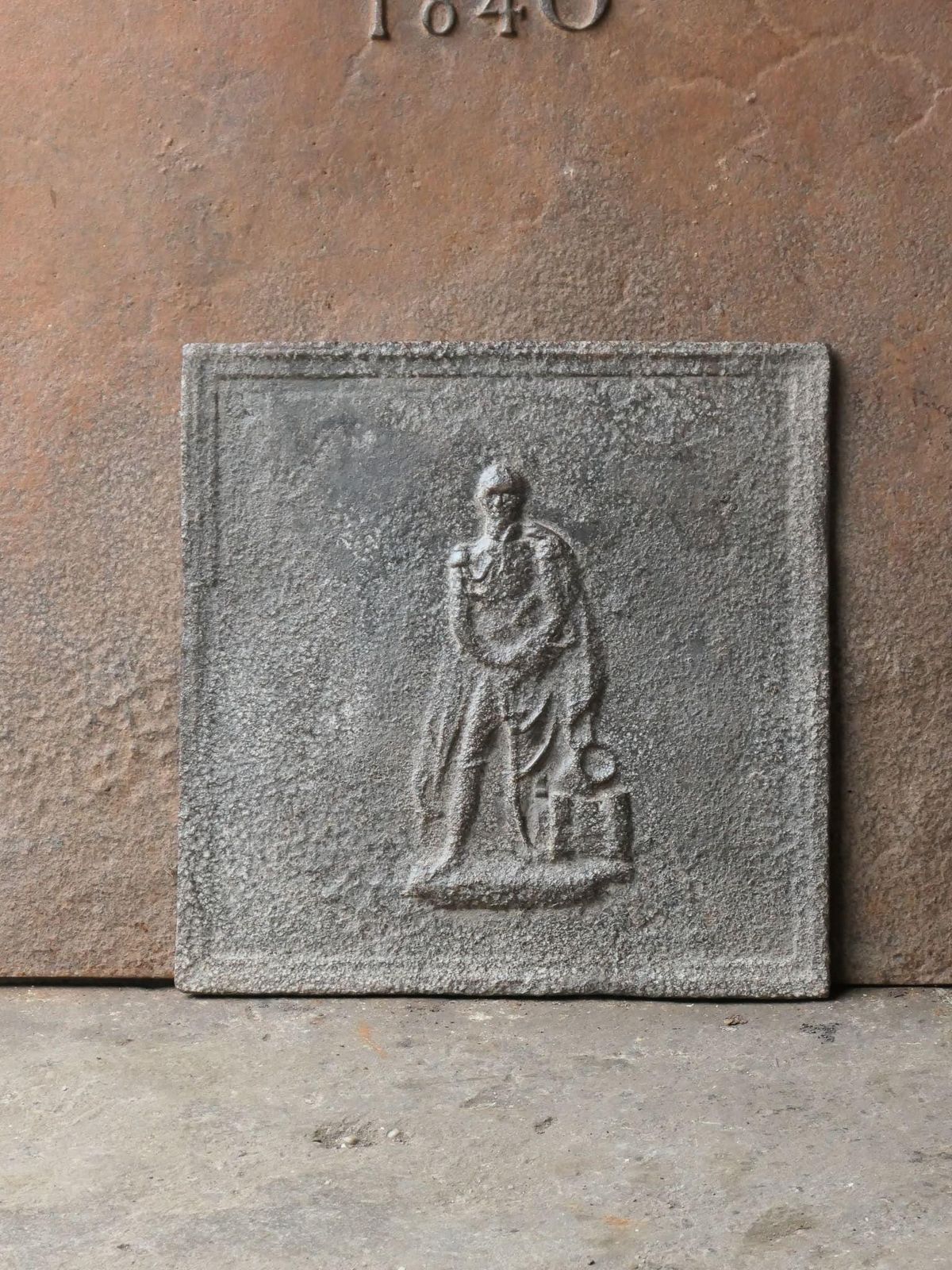 French Napoleon III 'Man' Fireback / Backsplash, 19th Century, Napoleon III Peri photo for sale