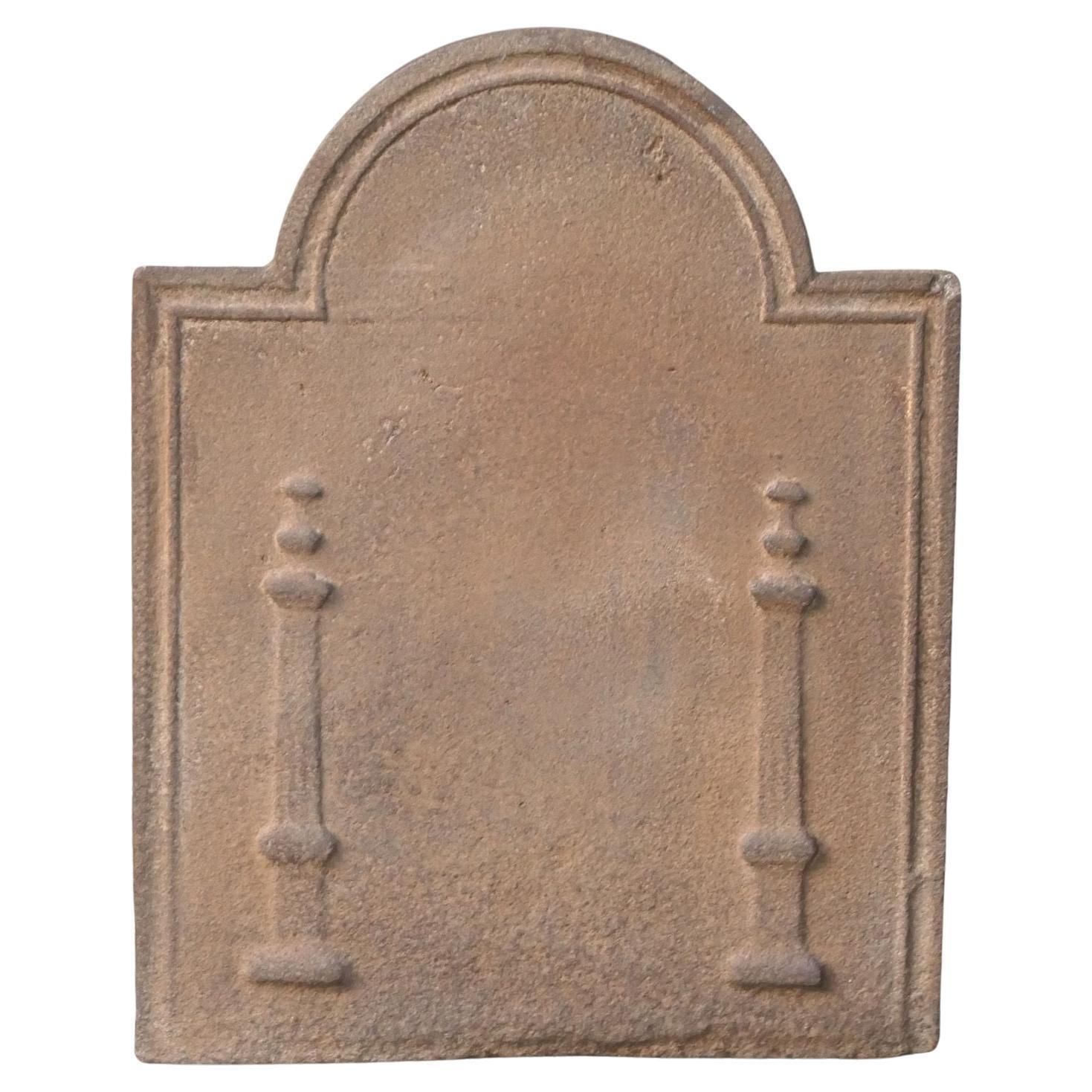 French 'Pillars Of Freedom' Fireback / Backsplash, Early 19th Century