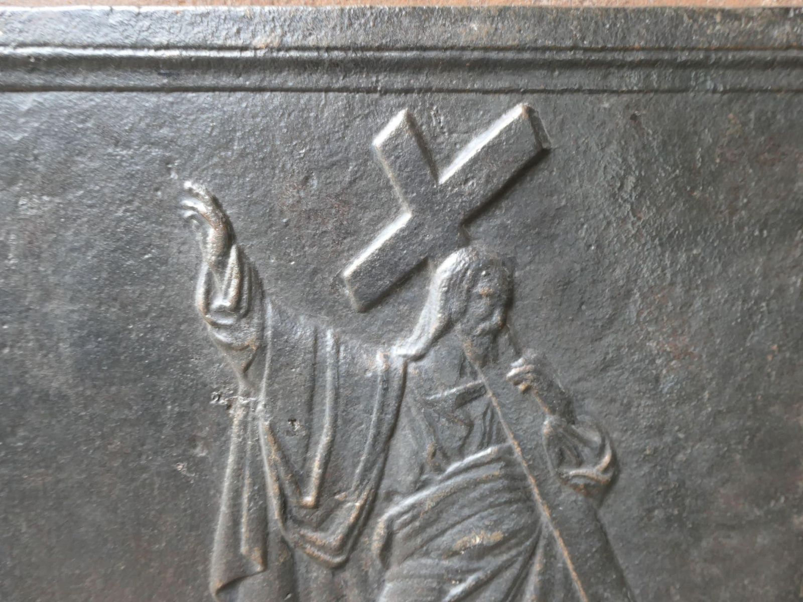 French Napoleon III Period 'Jezus' Fireback / Backsplash photo vinterior