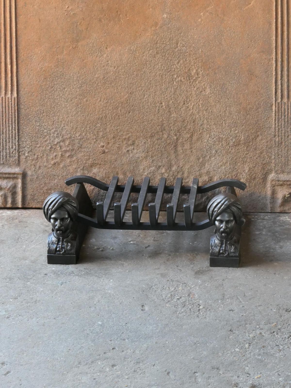 Antique French Napoleon III Fire Grate, Fireplace Grate, 19th Century photo for sale