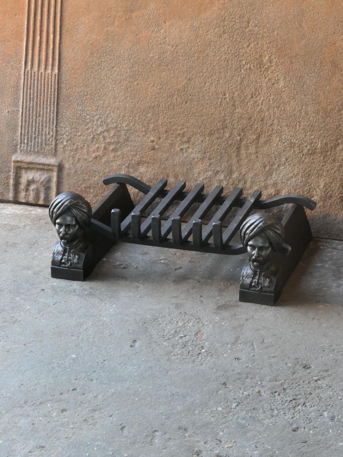 Antique French Napoleon III Fire Grate, Fireplace Grate, 19th Century photo 337.0
