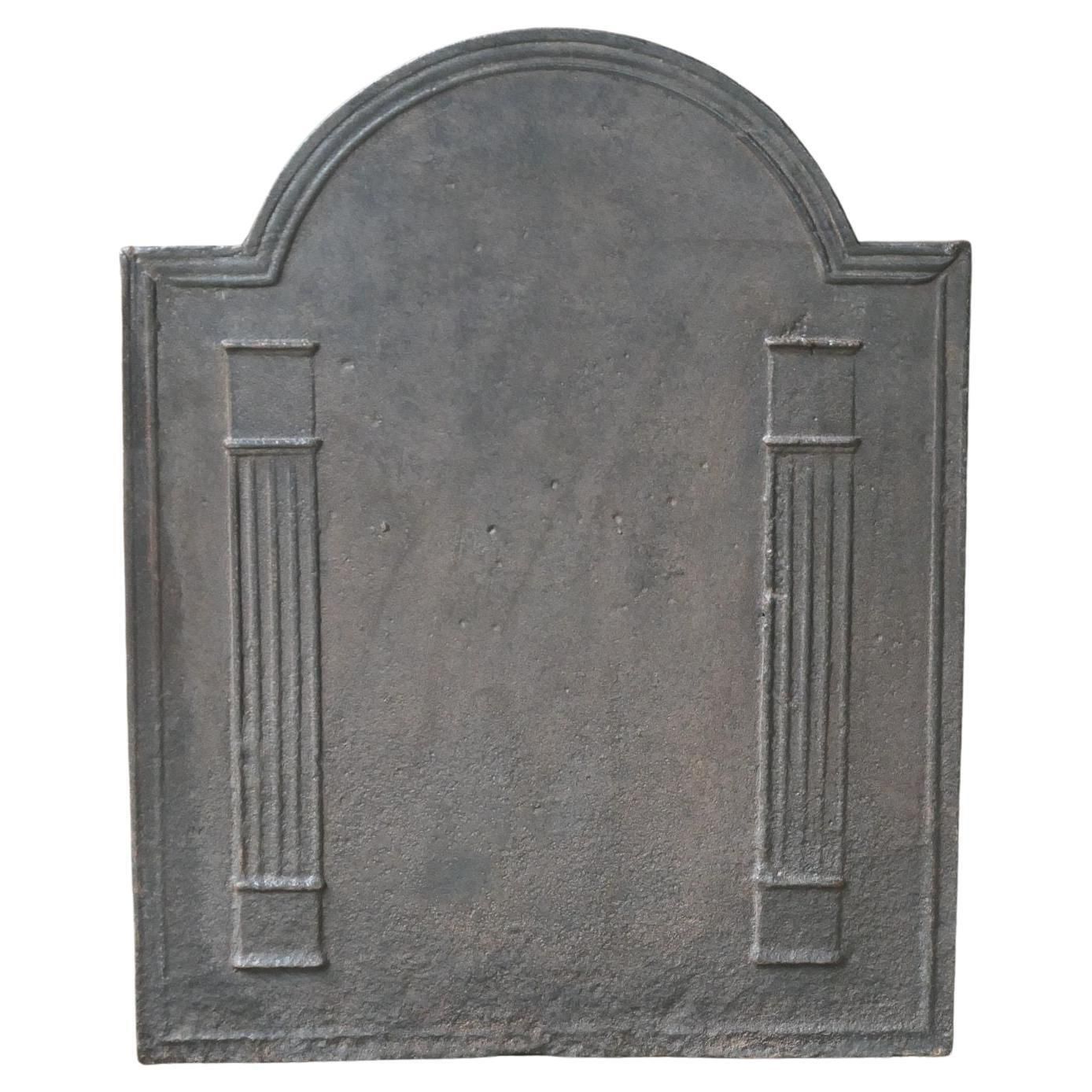French 'Pillars Of Freedom' Fireback / Backsplash, Early 19th Century