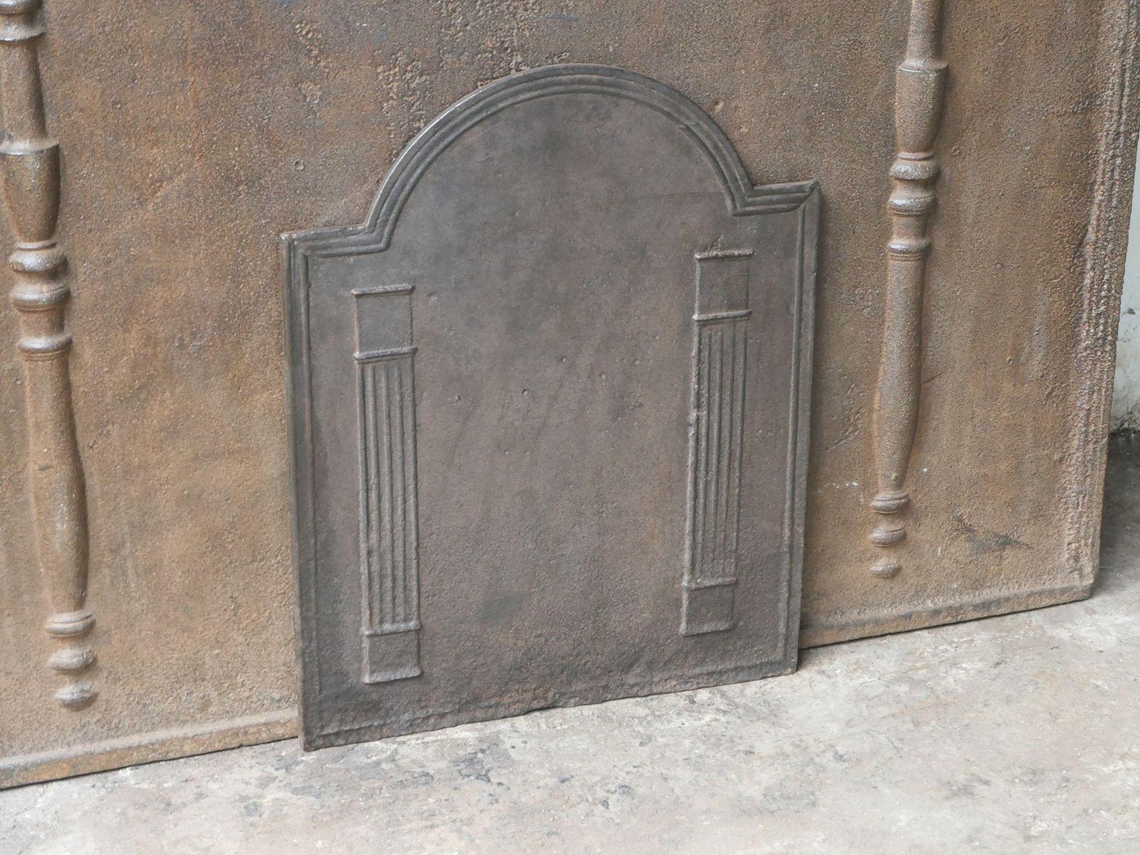 French 'Pillars Of Freedom' Fireback / Backsplash, Early 19th Century photo Home Fixtures
