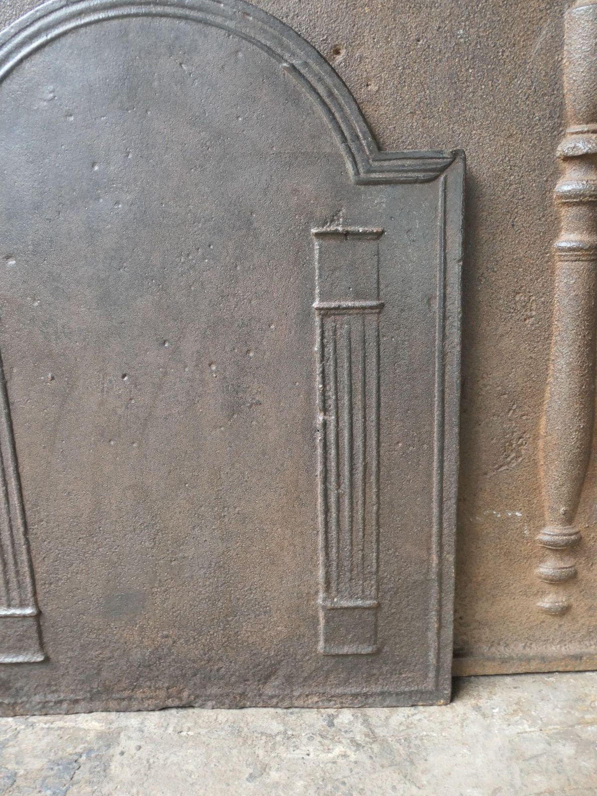 French 'Pillars Of Freedom' Fireback / Backsplash, Early 19th Century photo buy