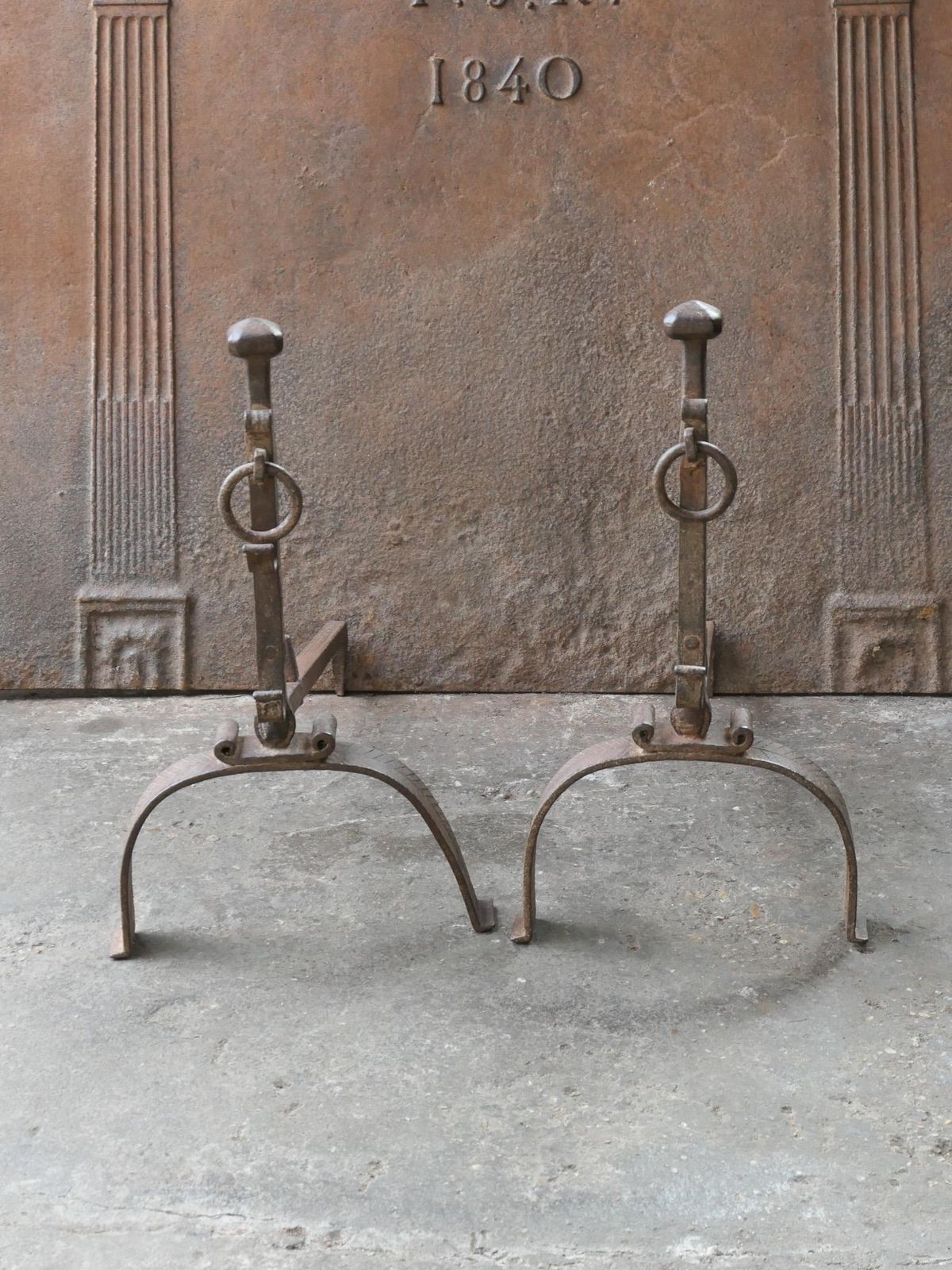 18th Century French Louis XV Fire Andirons photo for sale