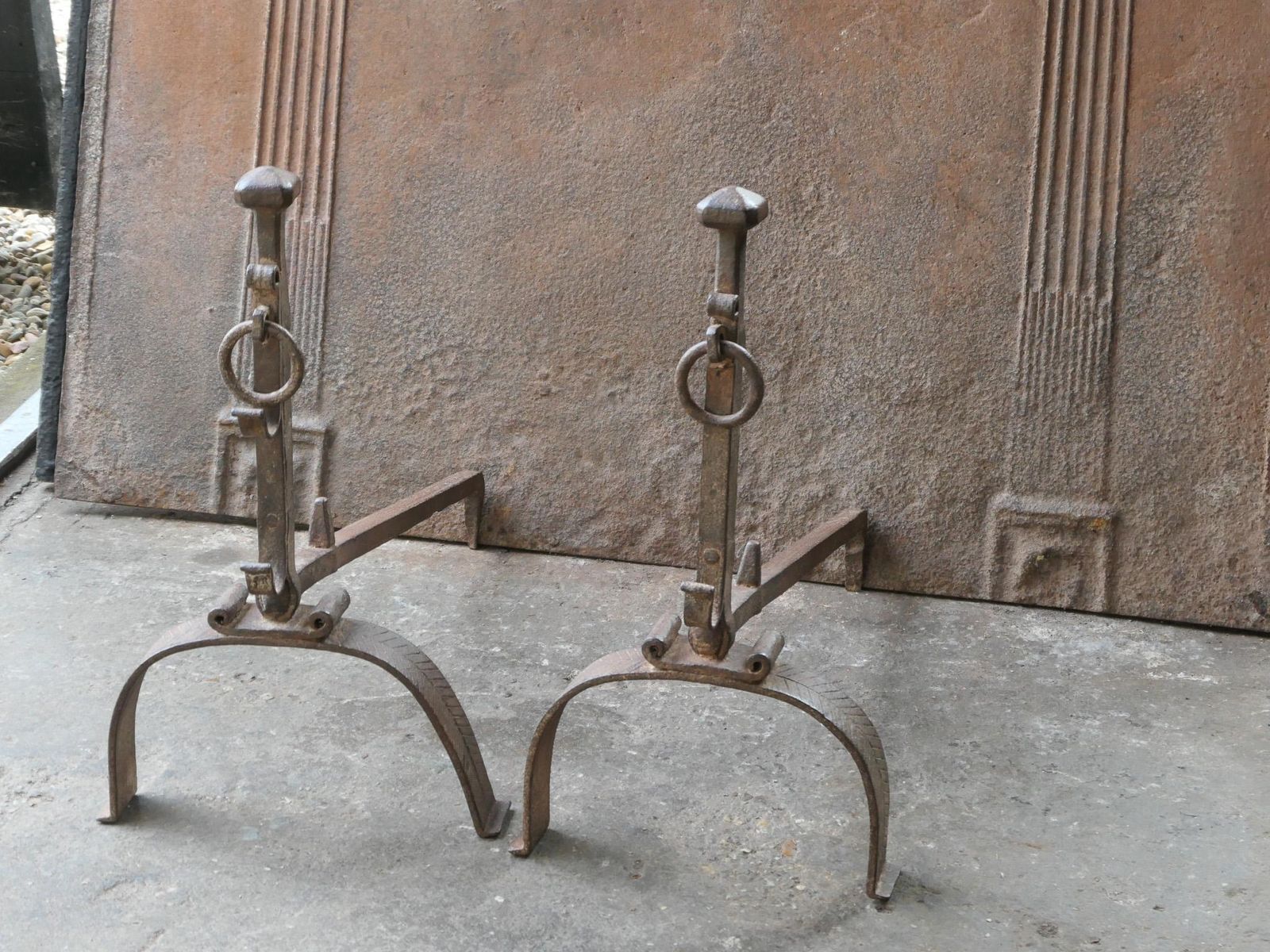18th Century French Louis XV Fire Andirons photo 320.0