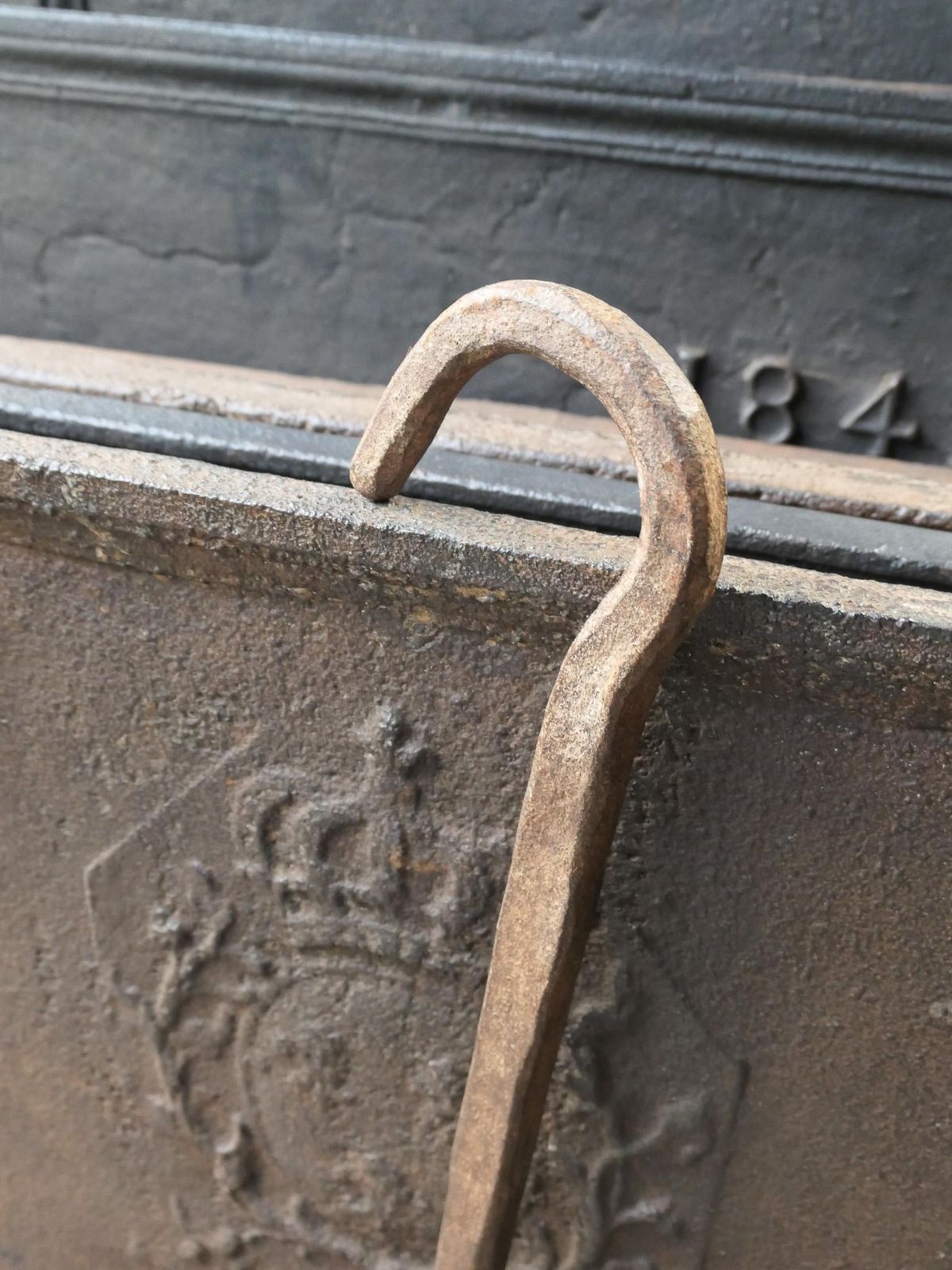 Large 17th Century French Fireplace Pot Hook photo Home Fixtures
