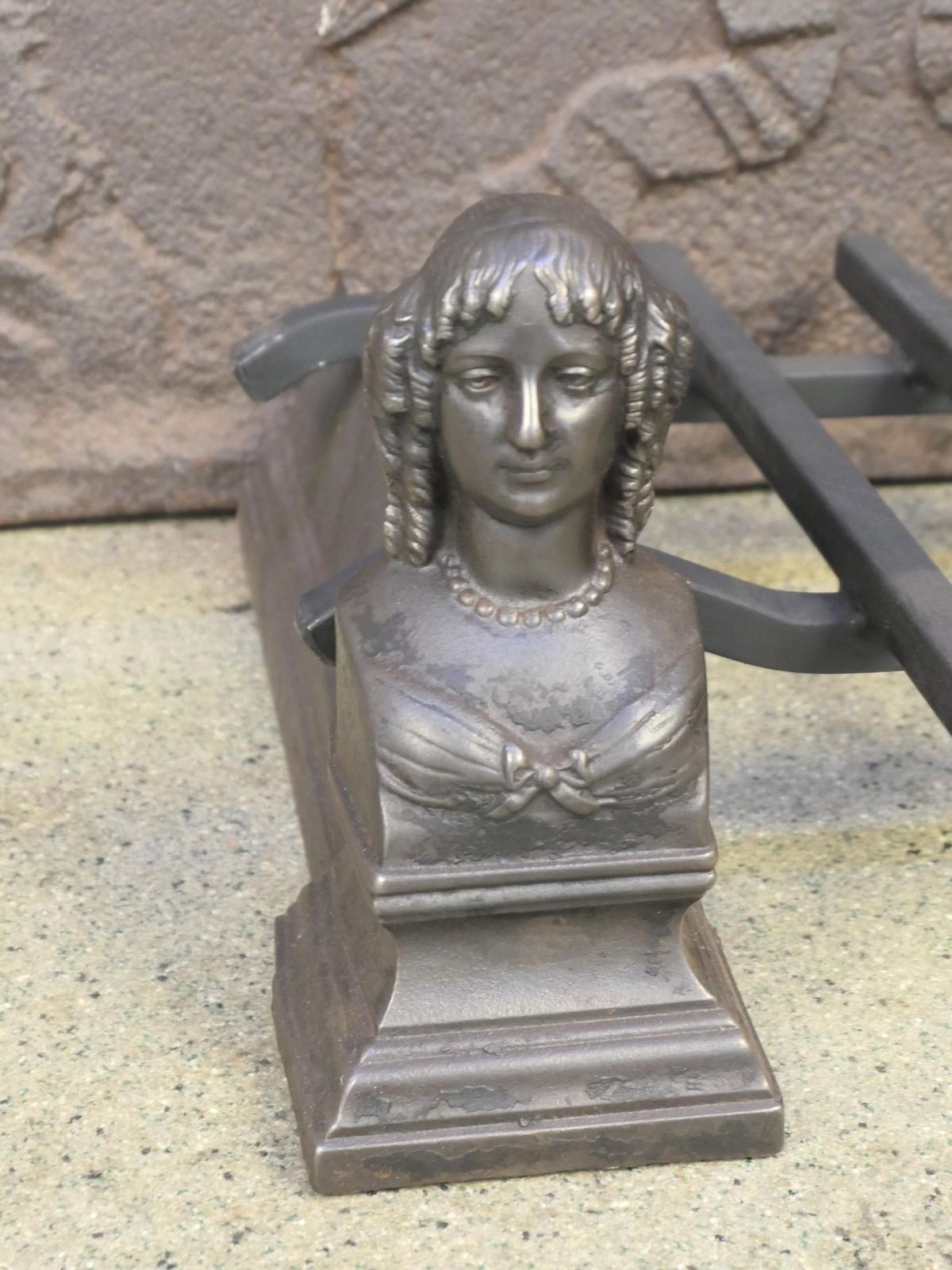 Antique French Napoleon III Fire Grate, Fireplace Grate, 19th Century photo 337.0