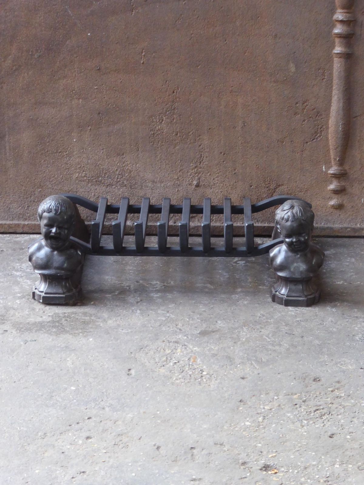 Antique French Napoleon III Fire Grate, Fireplace Grate photo furniture
