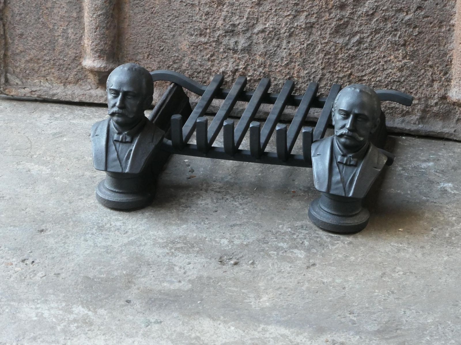 Antique French Napoleon III Fire Grate, Fireplace Grate, 19th Century photo Home Fixtures