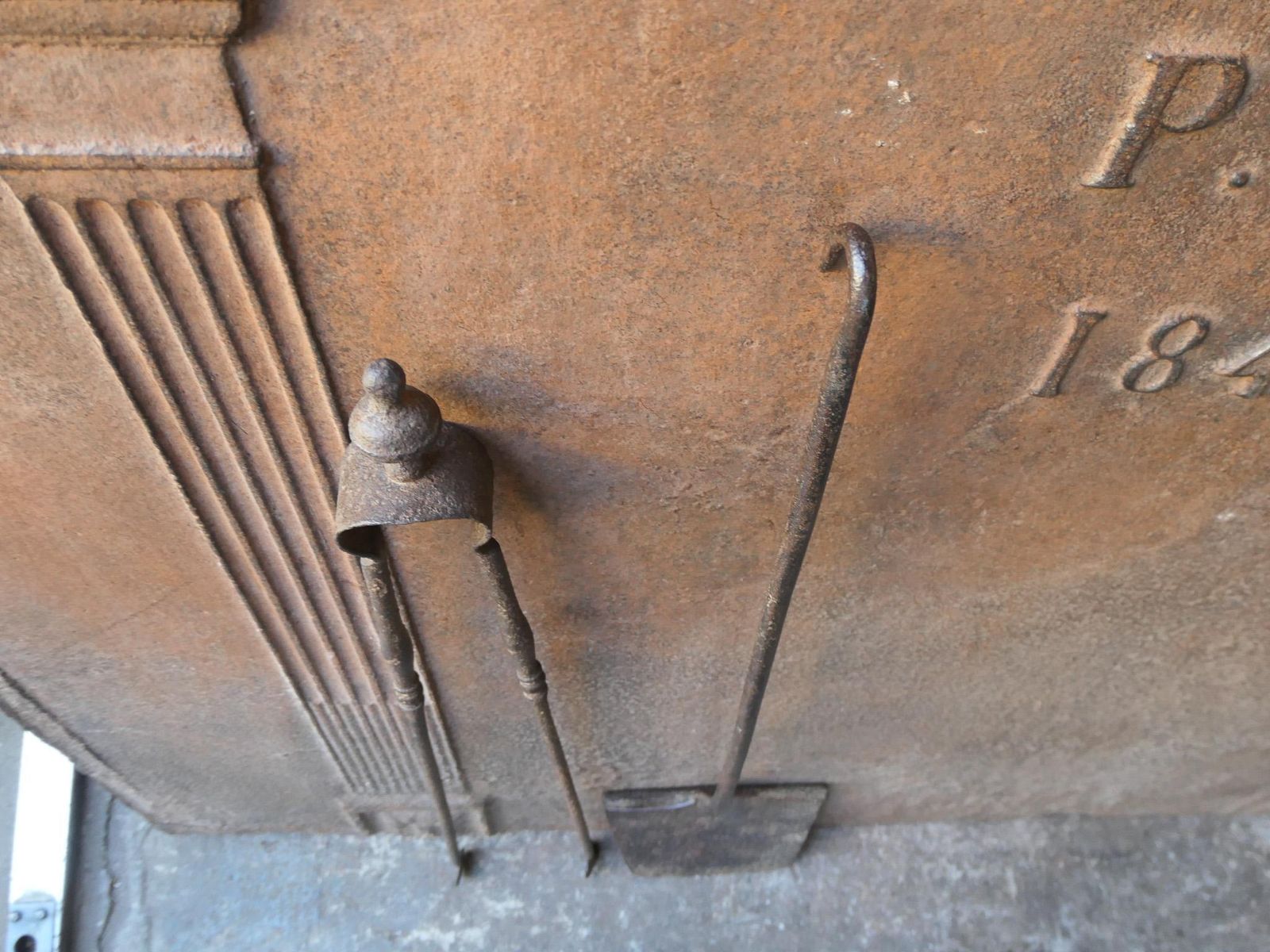 photo furniture Rustic French Neoclassical Fireplace Tools, 18th 19th Century