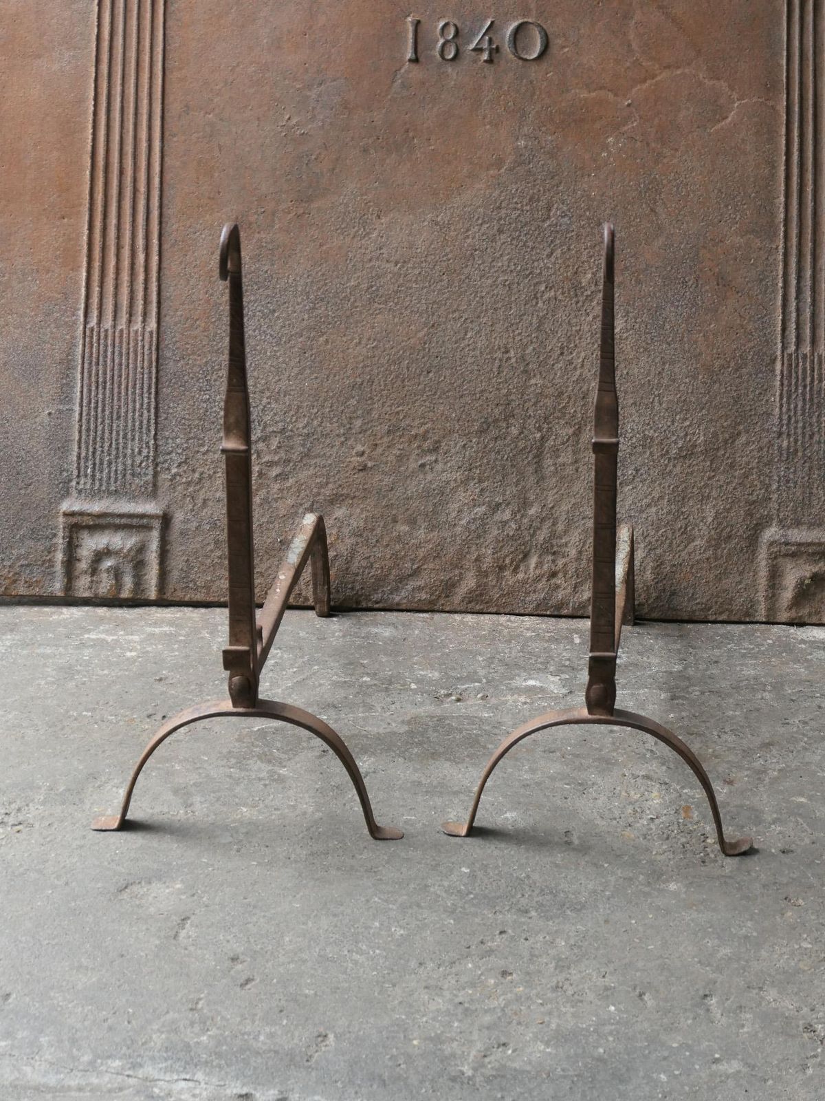 Antique 18th Century French Louis XV Fire Andirons photo furniture