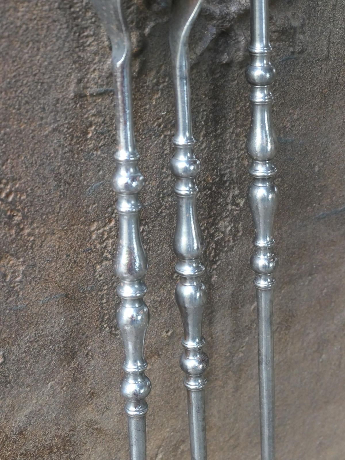 Large 19th Century French Napoleon III Fireplace Toolset photo 422.0
