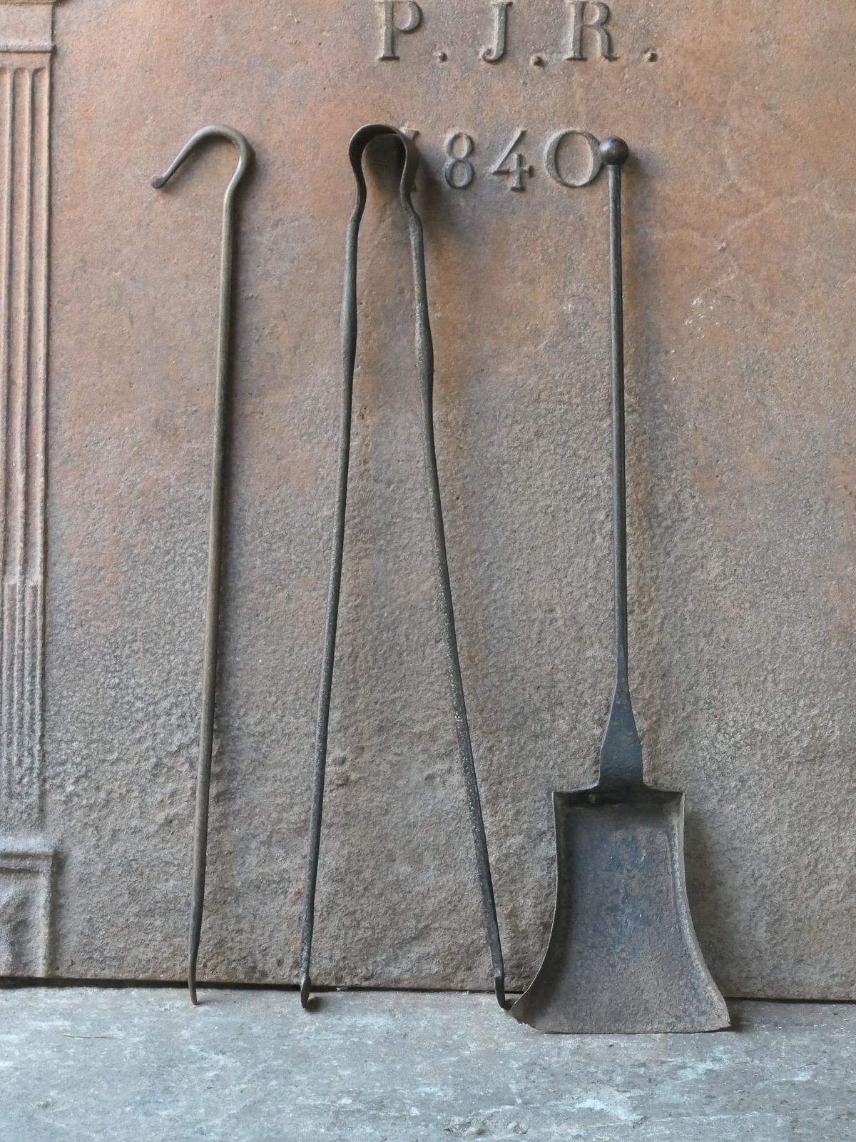 Rustic French Neoclassical Fireplace Tools, 18th 19th Century photo Home Fixtures
