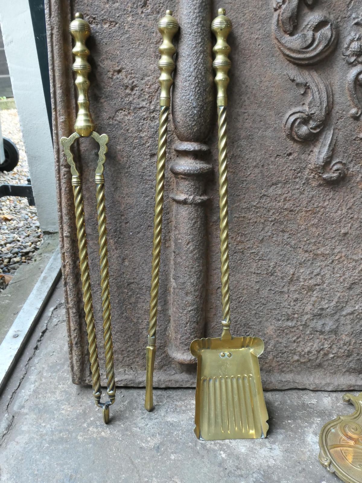 photo for sale 19/20th C. English Brass Victorian Style Companion Set