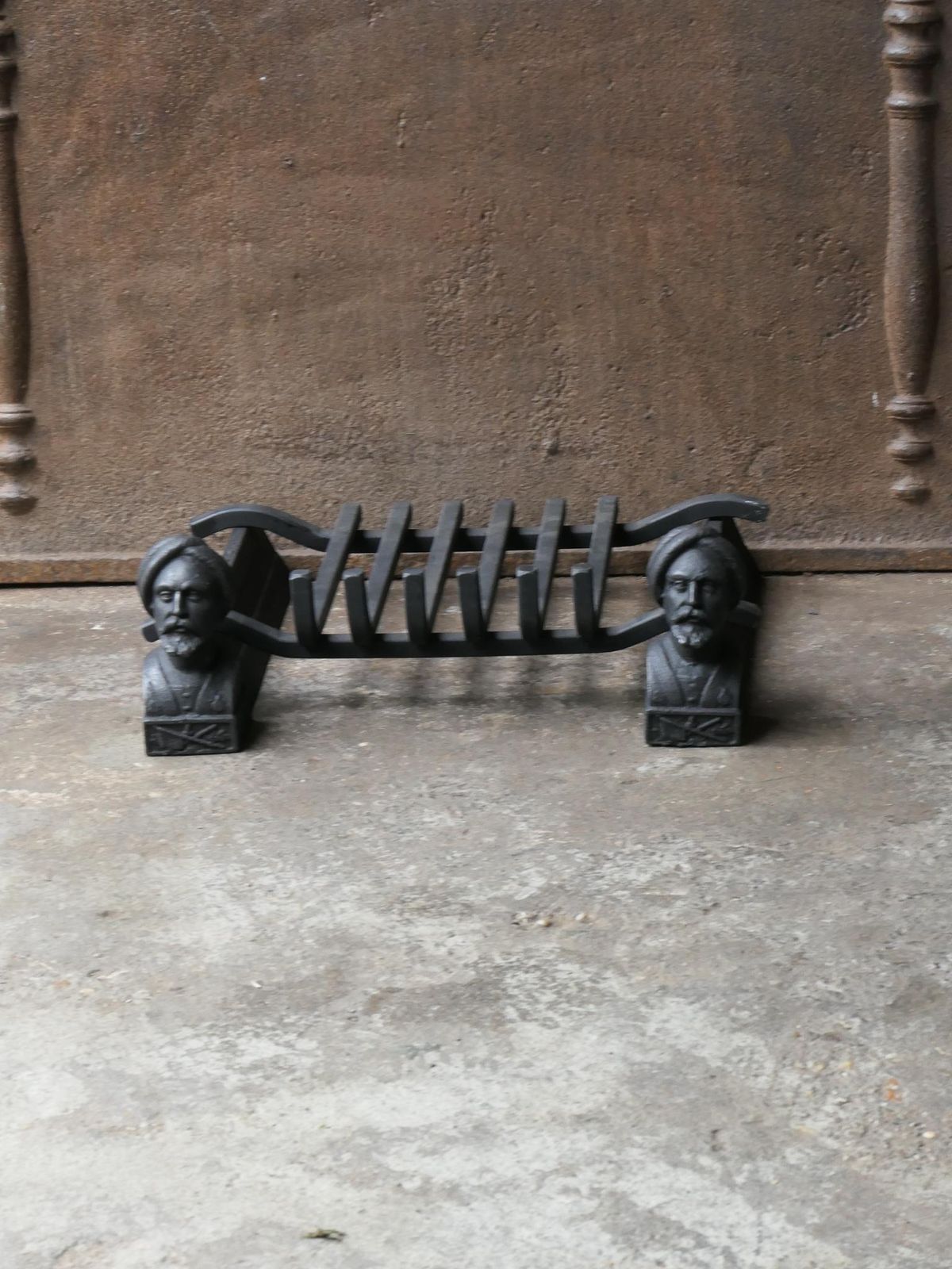 Antique French Napoleon III Fire Grate, Fireplace Grate photo furniture