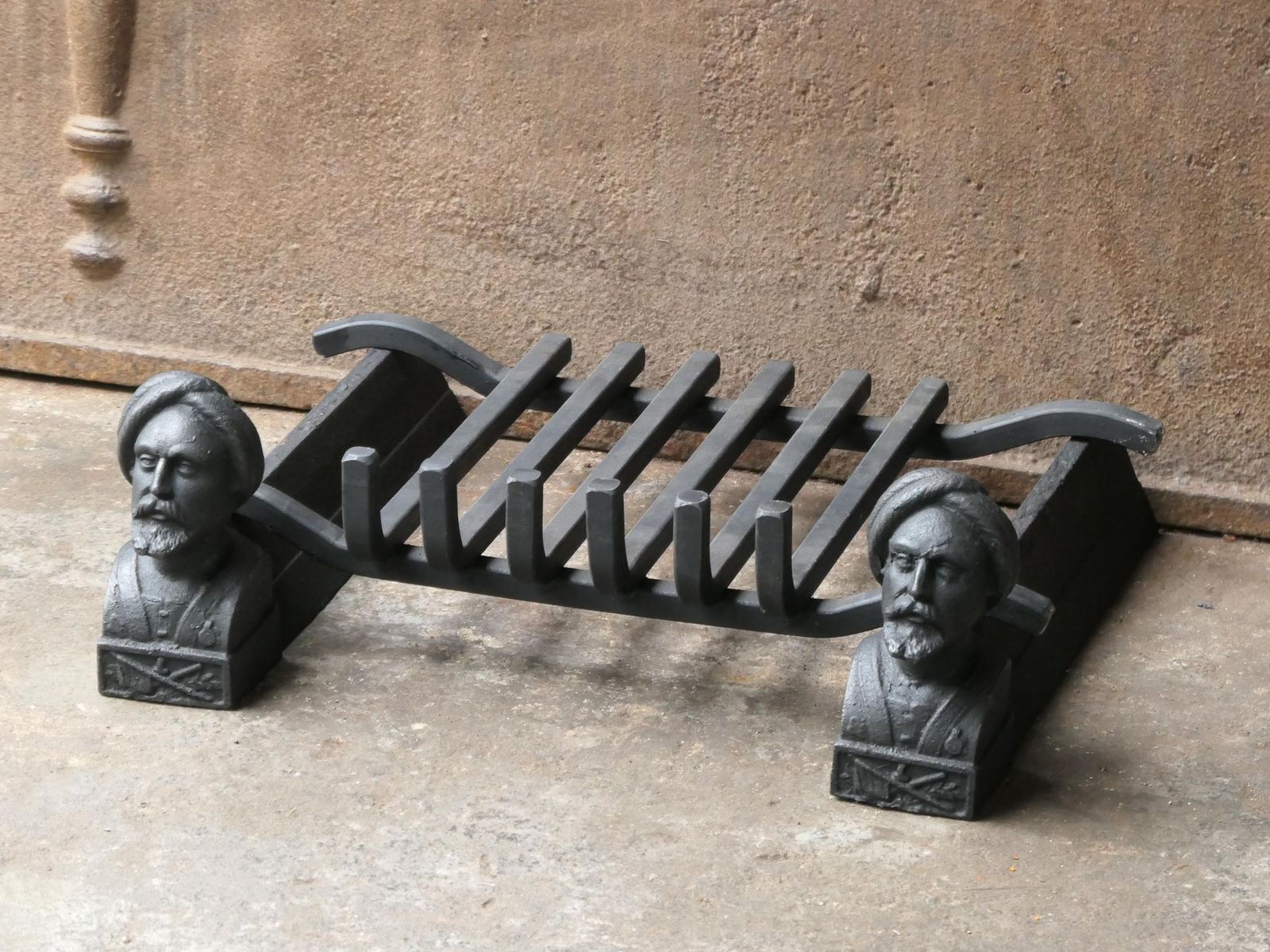 Antique French Napoleon III Fire Grate, Fireplace Grate photo 371.0