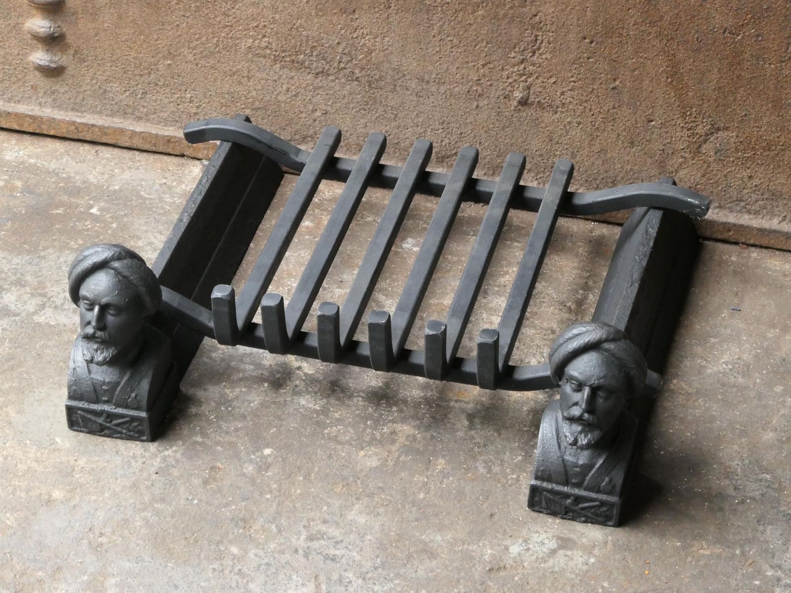 Antique French Napoleon III Fire Grate, Fireplace Grate photo vinterior