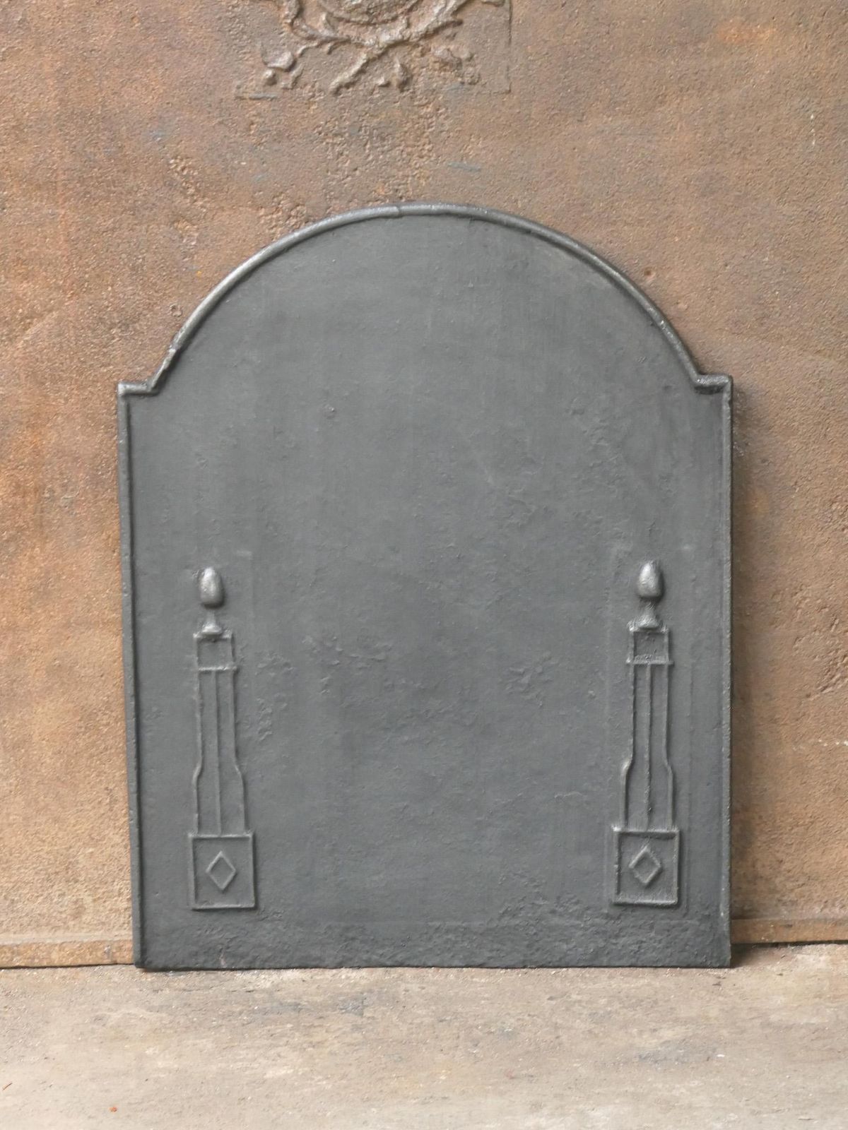 Antique French 'Pillars Of Freedom' Fireback / Backsplash, 18th   19th C. photo for sale