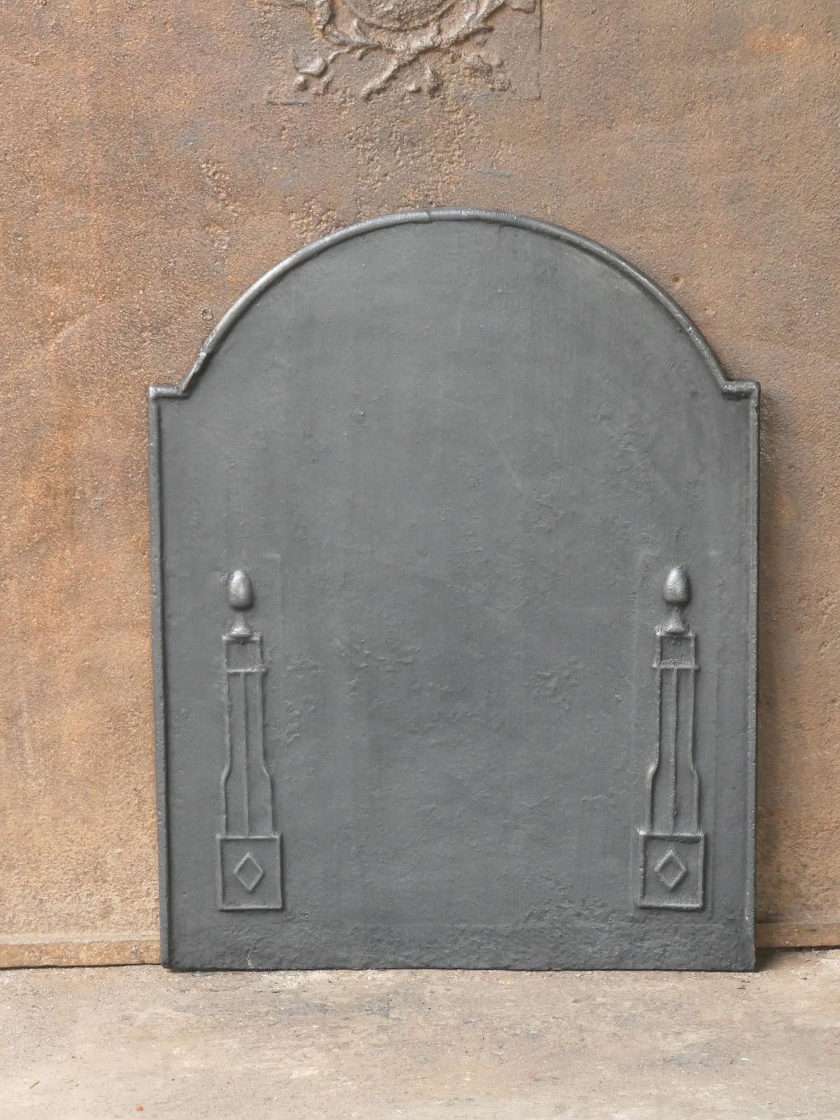 Antique French 'Pillars Of Freedom' Fireback / Backsplash, 18th   19th C. photo Home Fixtures