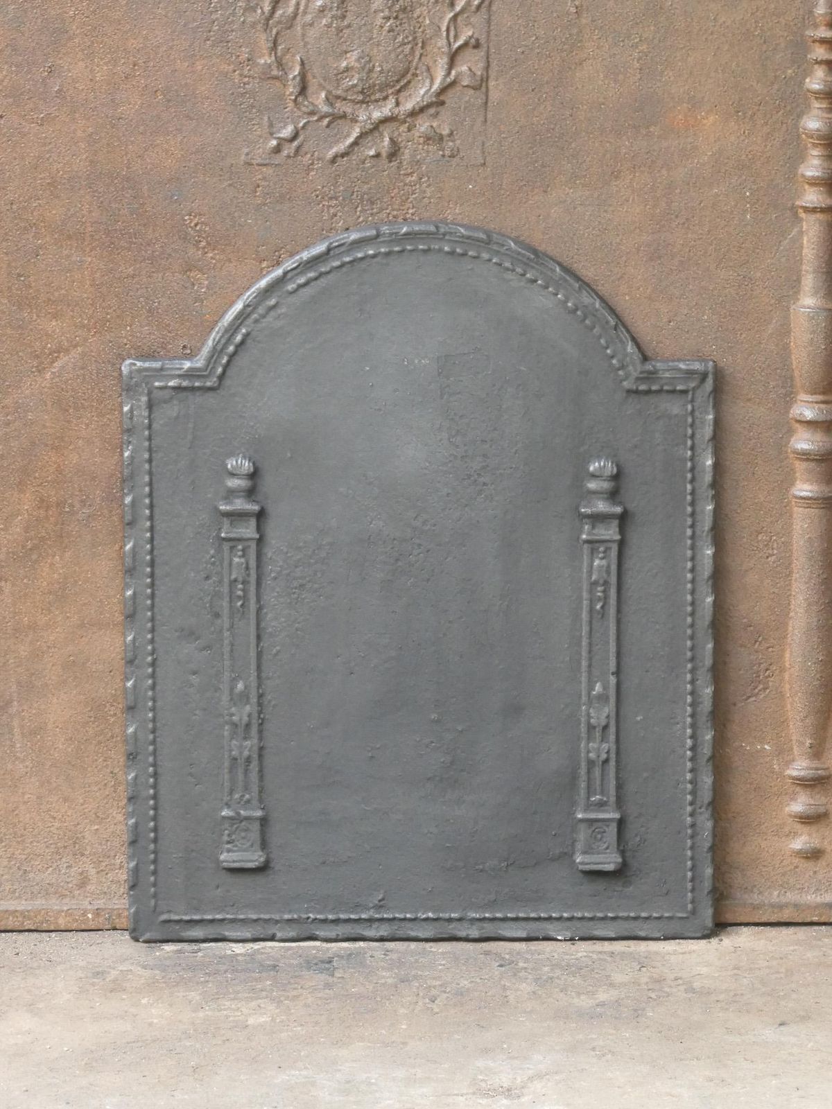 Antique French 'Pillars Of Freedom' Fireback / Backsplash, 18th   19th C. photo Home Fixtures