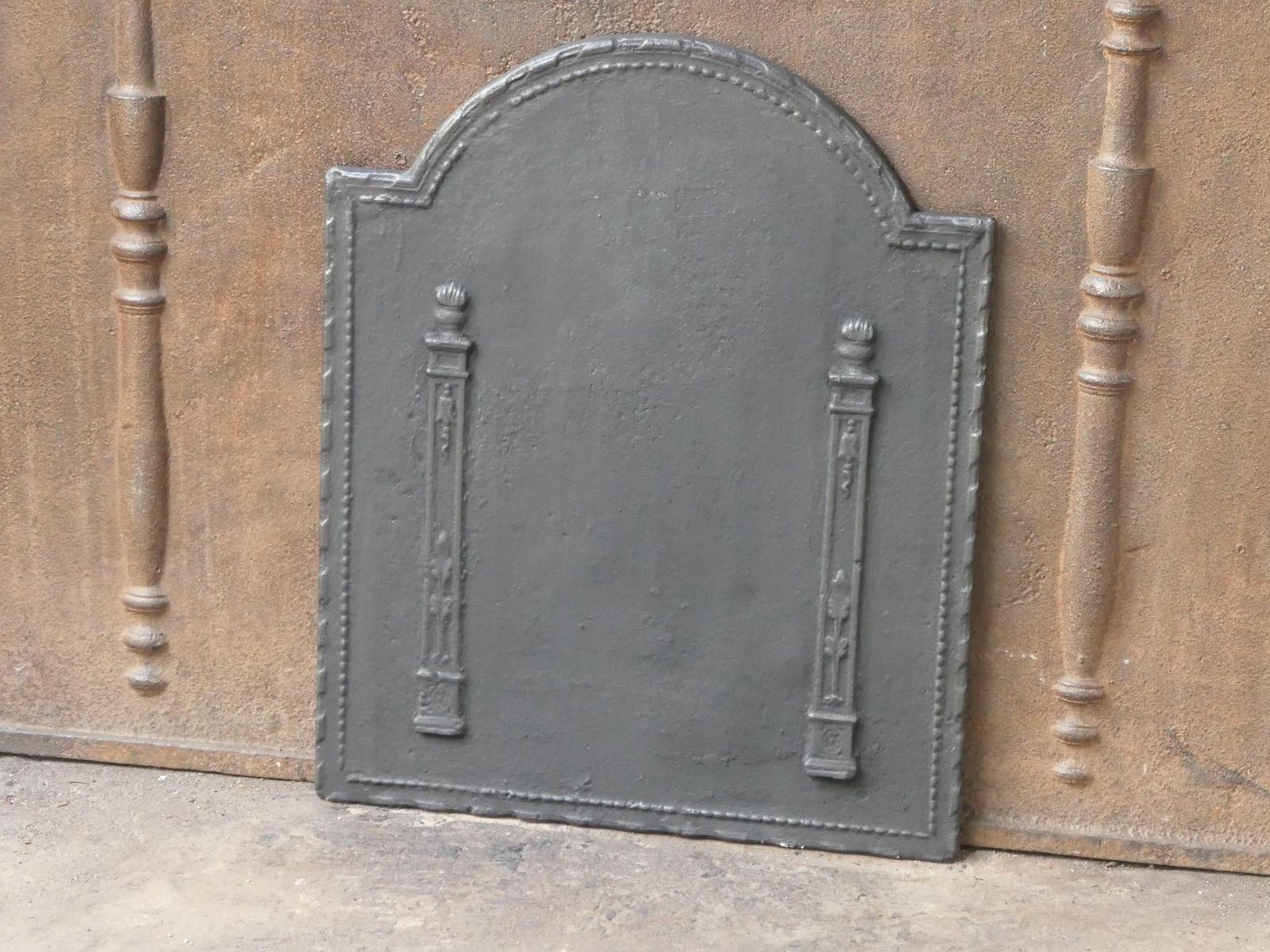 Antique French 'Pillars Of Freedom' Fireback / Backsplash, 18th   19th C. photo 337.0
