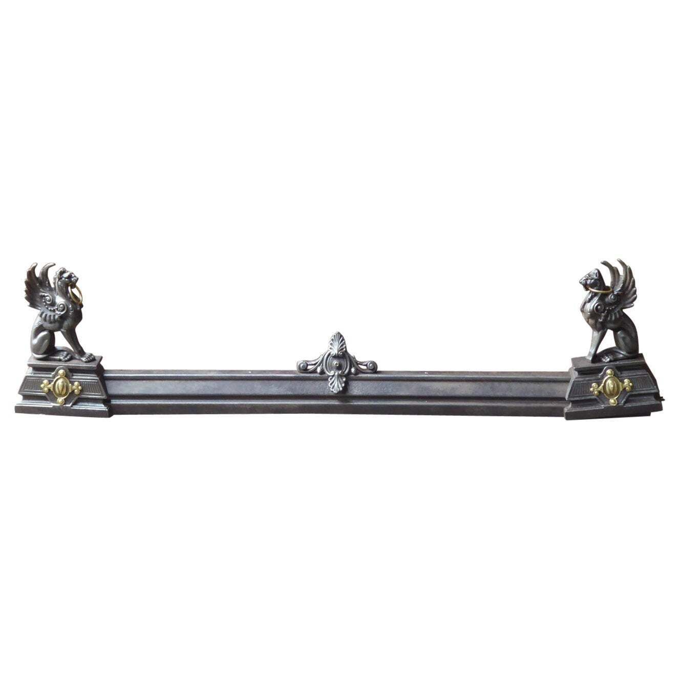 Antique French Fireplace Fender, 19th Century