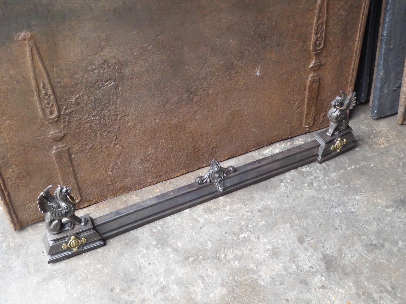 Antique French Fireplace Fender, 19th Century photo Home Fixtures