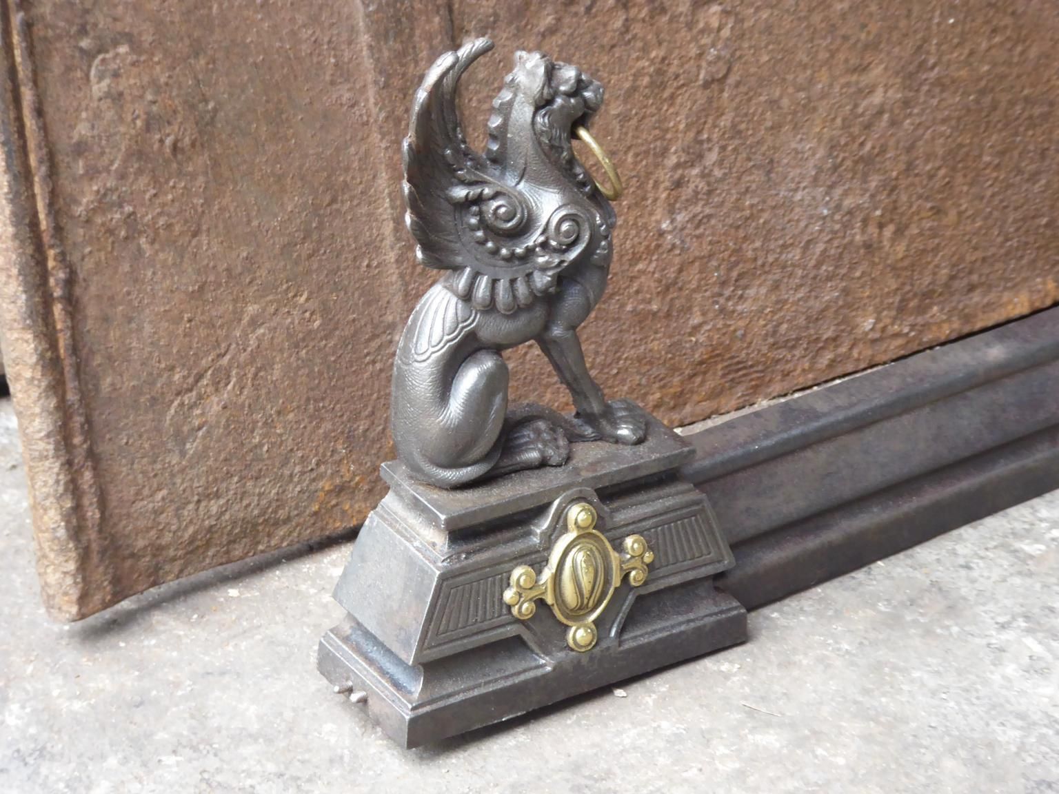 Antique French Fireplace Fender, 19th Century photo vinterior