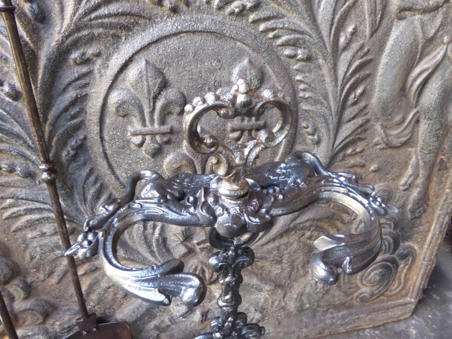 photo furniture English Set Of Fireplace Tools, Victorian Companion Set, 19th Century