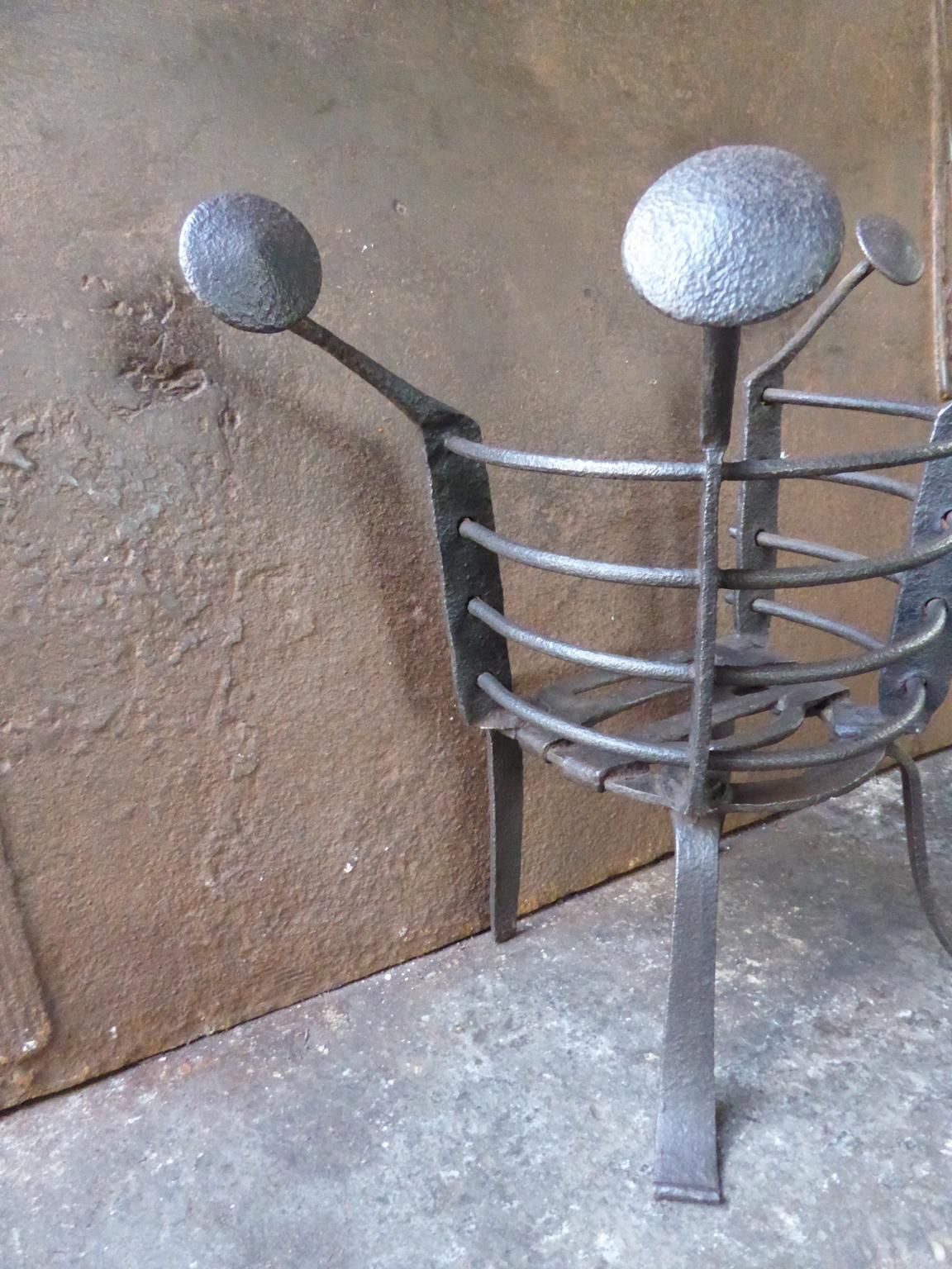 17th 18th Century French Fire Grate, Fireplace Grate photo 1088.0