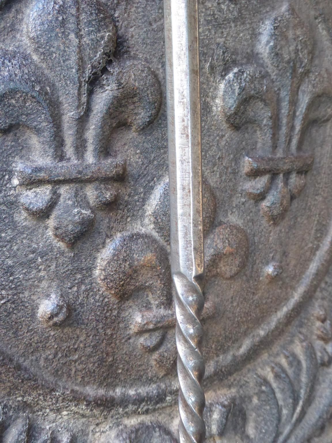 photo for sale Antique French Polished Steel Fireplace Shovel Or Fire Shovel