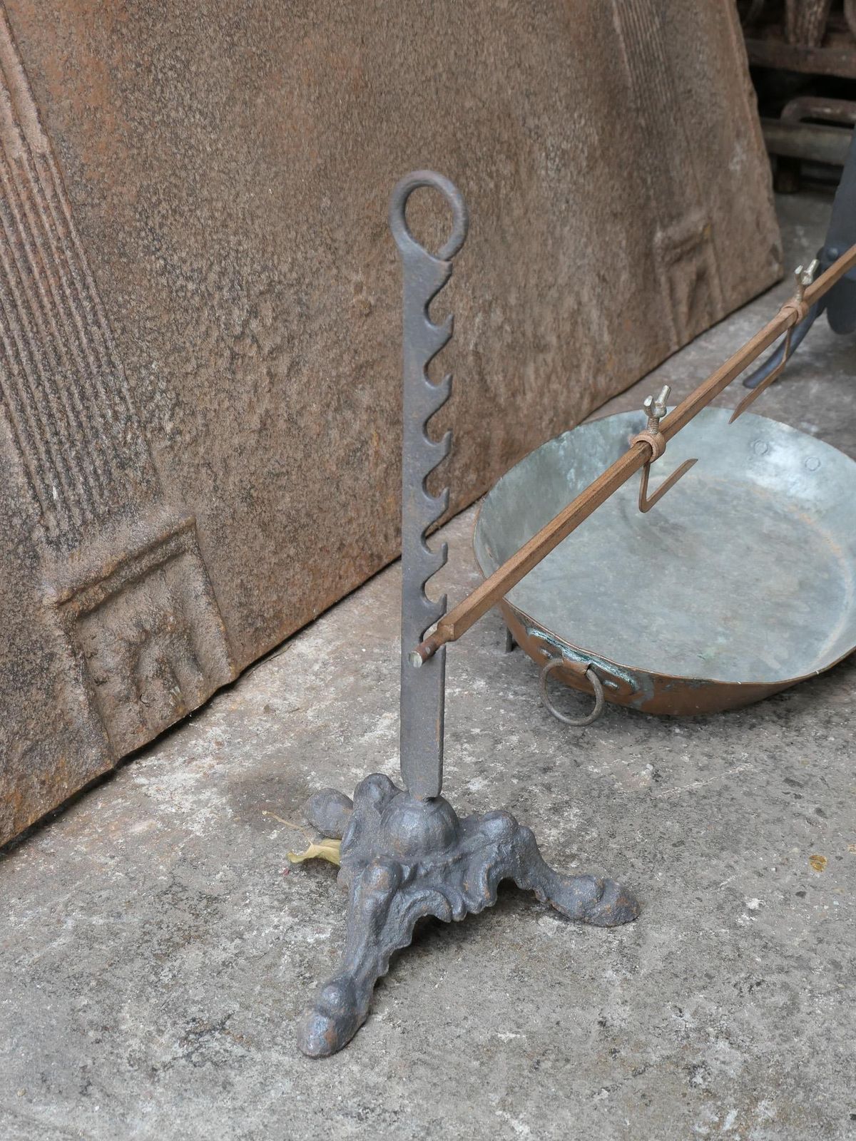 19th Century French Napoleon III Spring Driven Roasting Jack Set photo Home Fixtures