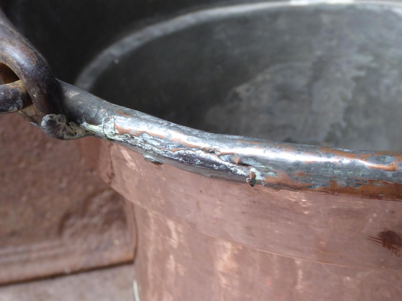 18th Century French Polished Copper Log Holder Or Log Basket photo buy