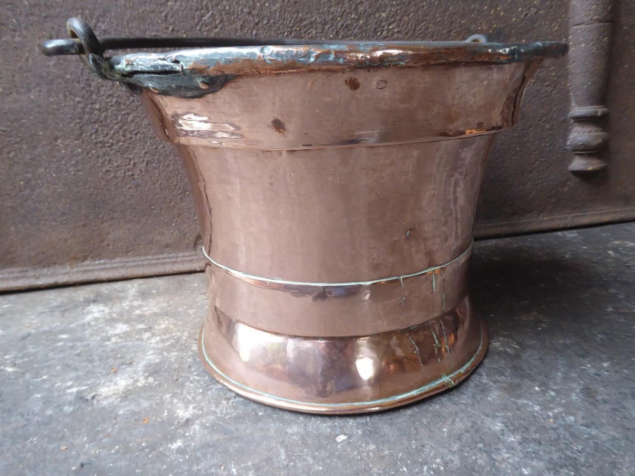 photo furniture 18th Century French Polished Copper Log Holder Or Log Basket