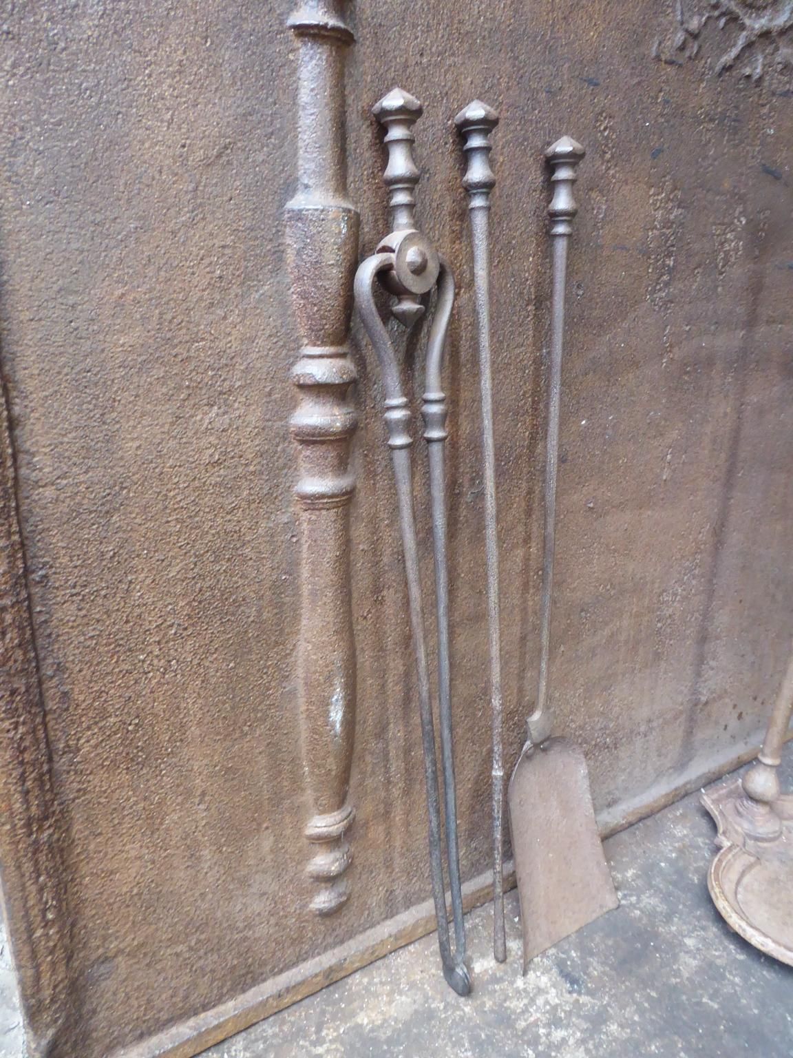 Home Fixtures Antique English Victorian Fireplace Tools Or Fire Tools, 19th Century photo
