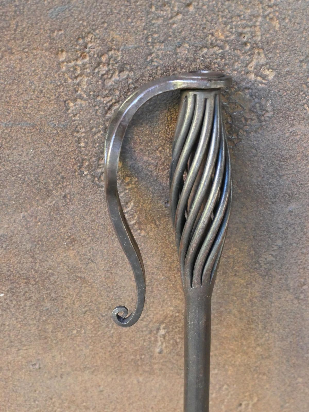 Dutch Wrought Iron Blow Poker, Late 19th Or Early 20th Century photo for sale