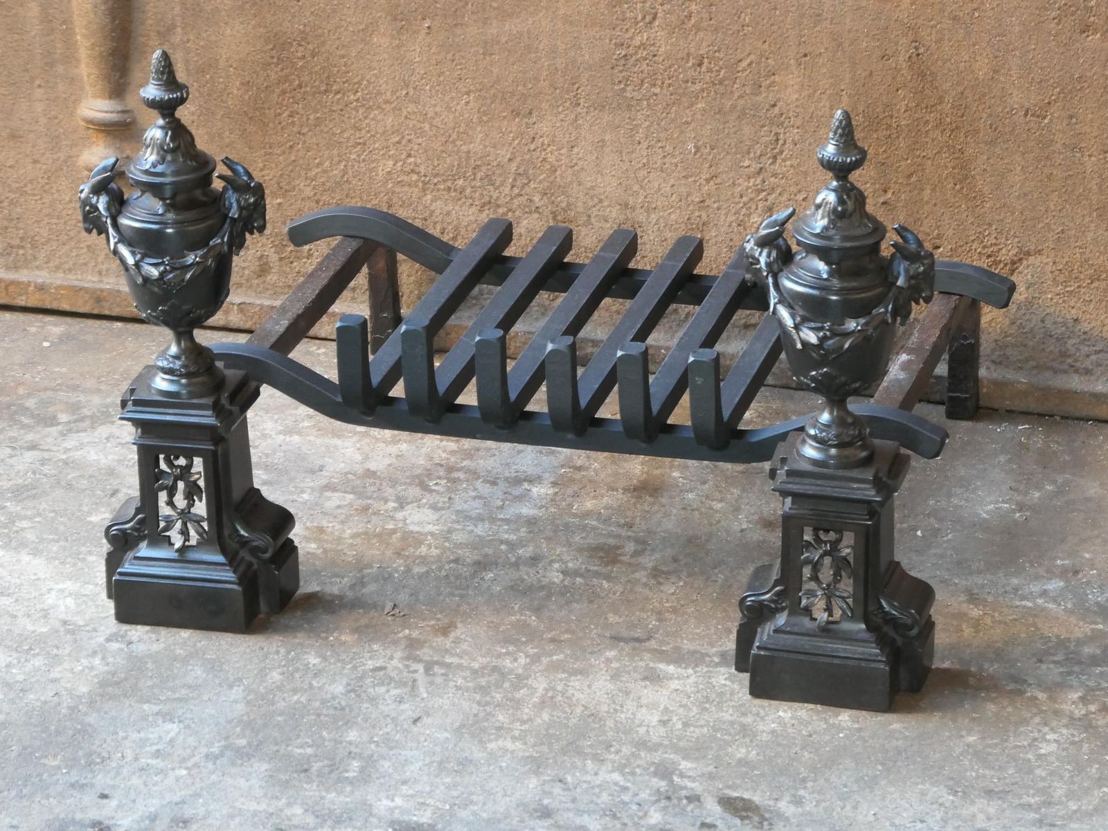 18th 19th Century French Neoclassical Fireplace Grate Or Fire Grate photo 491.0