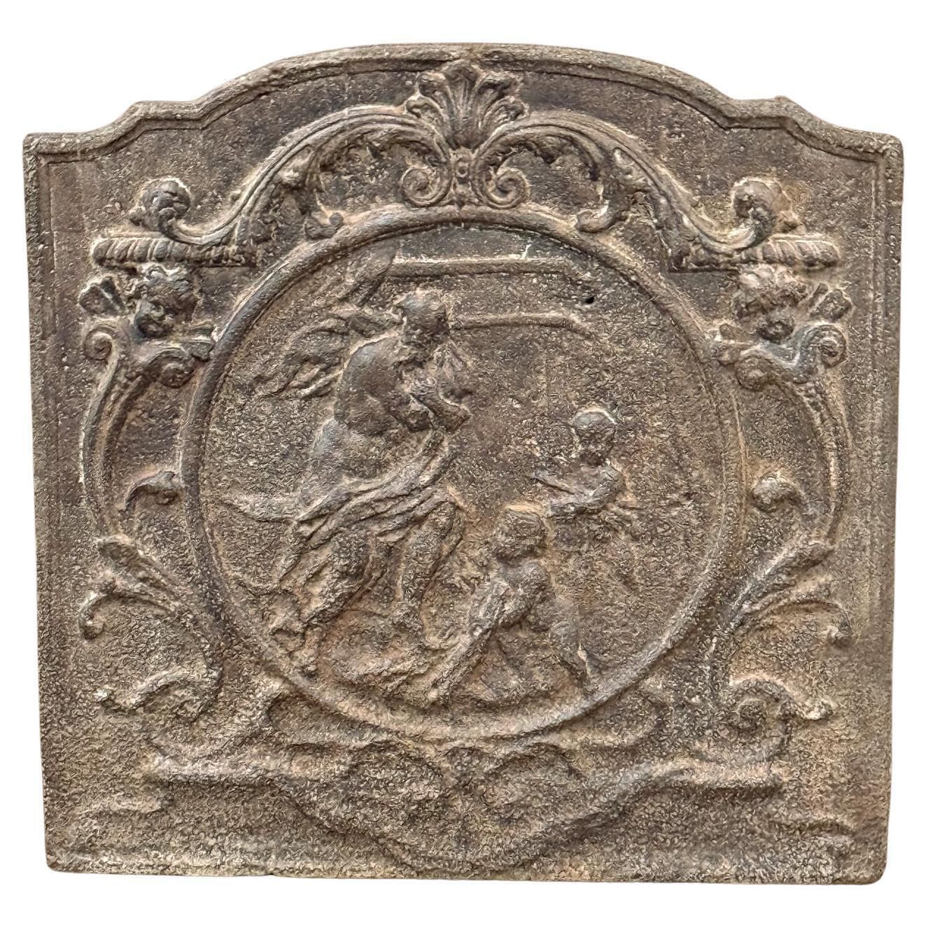 French 18th Century Louis XV Period 'Winter' Fireback / Backsplash