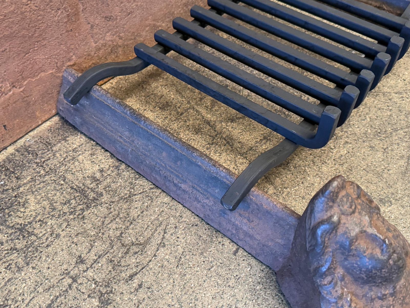 Home Fixtures 18th Century French Louis XV Period Fireplace Grate Or Fire Basket photo