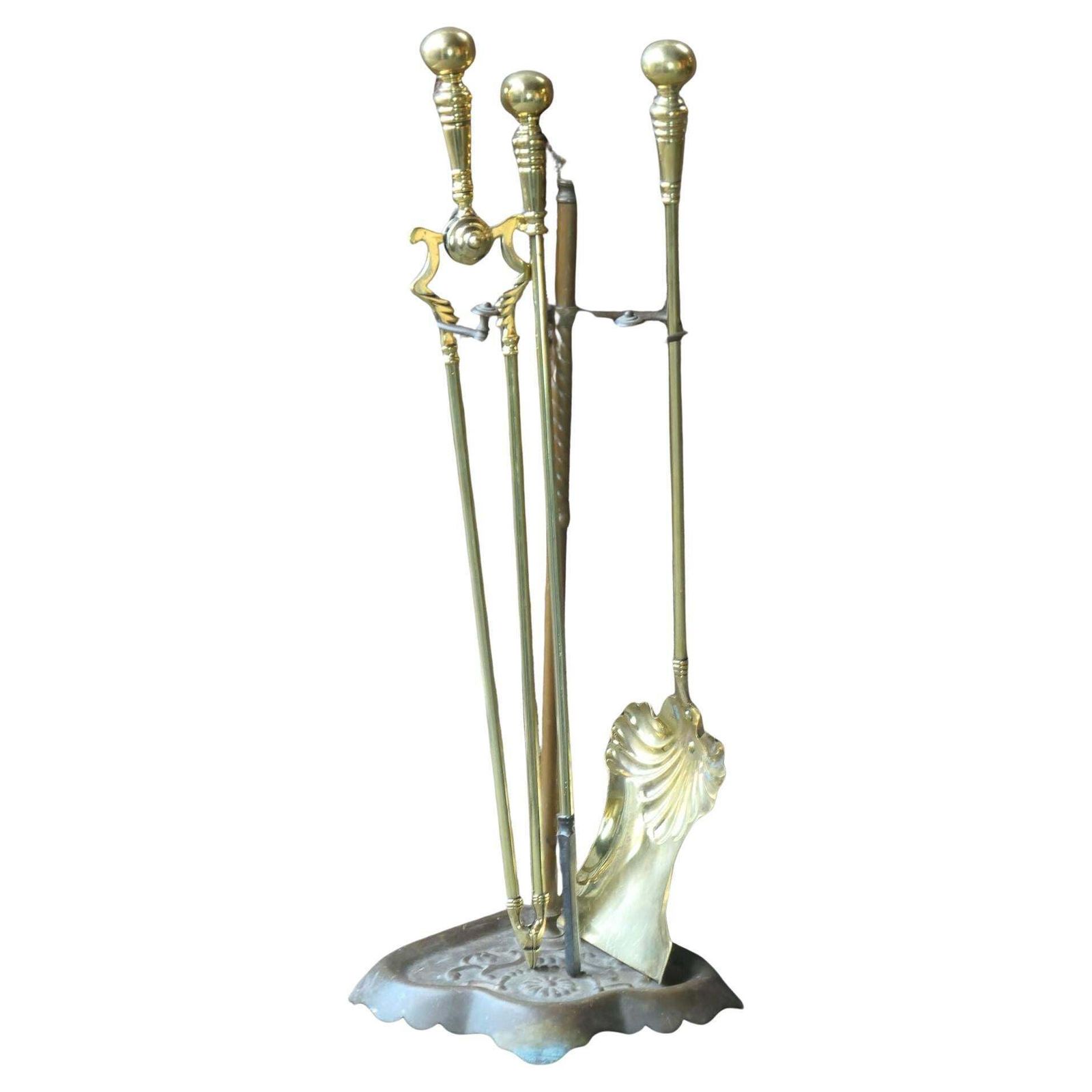 English Art Nouveau Fireplace Tools Or Fire Tools, Early 20th Century