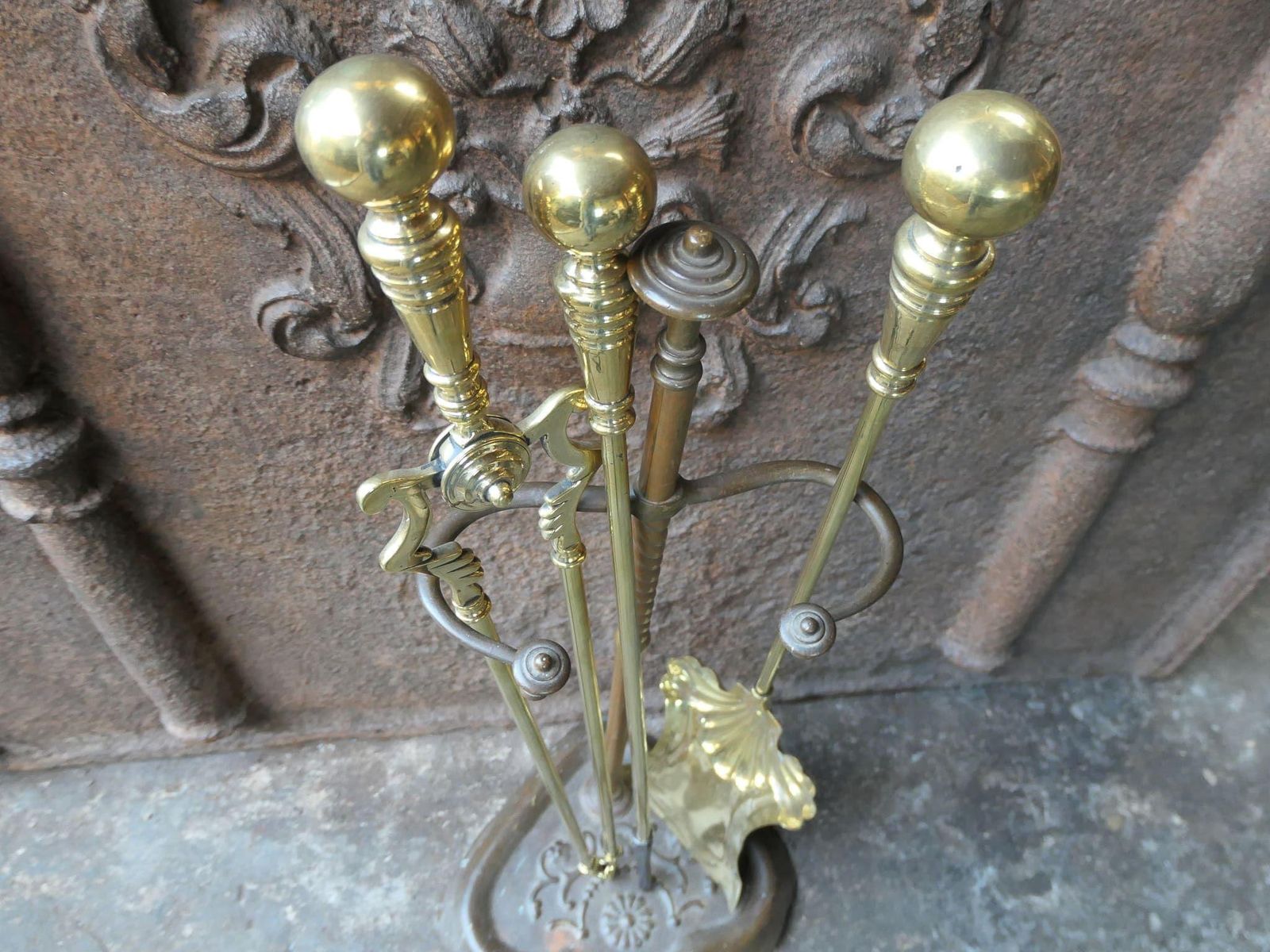English Art Nouveau Fireplace Tools Or Fire Tools, Early 20th Century photo 593.0